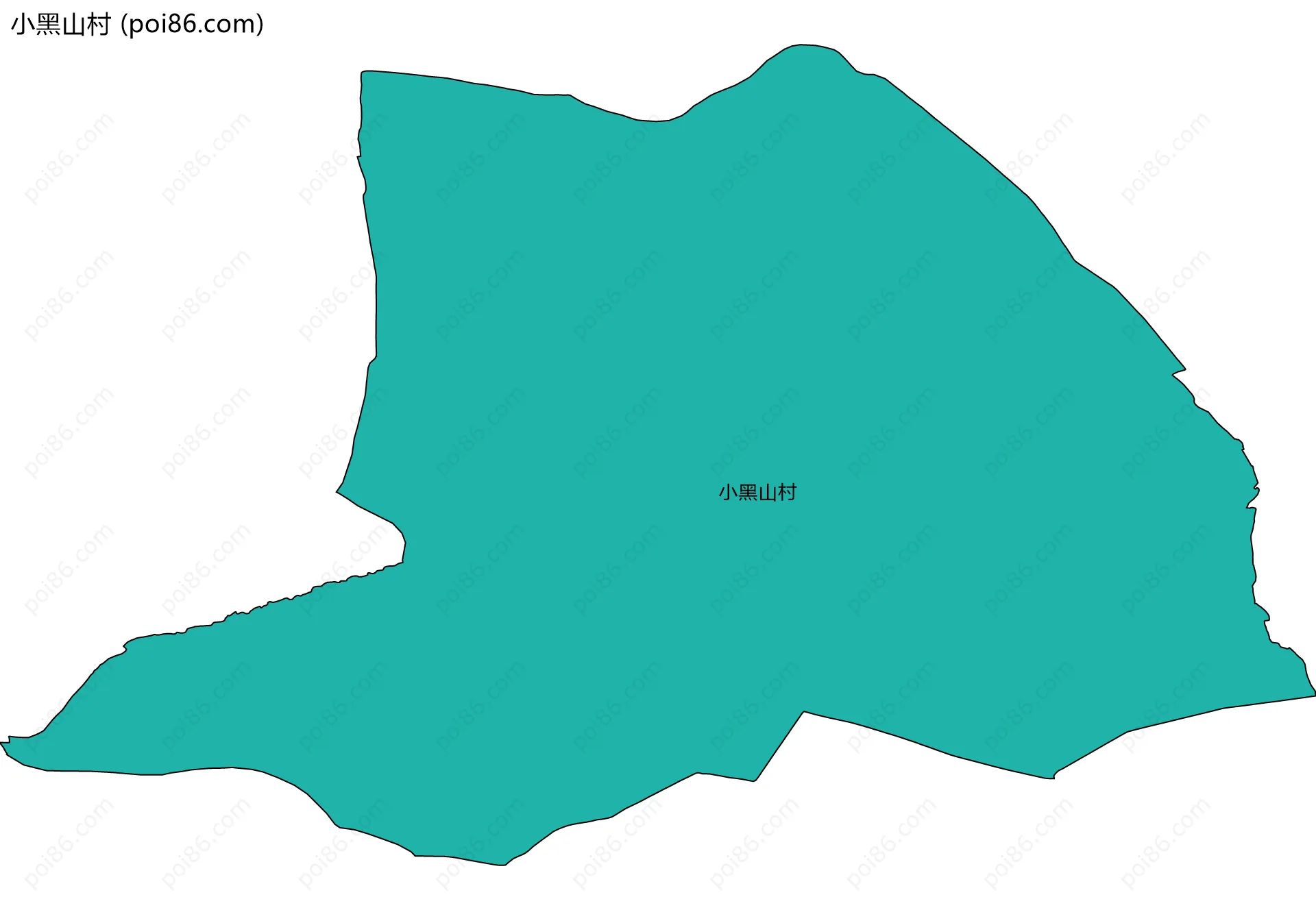 小黑山村边界地图