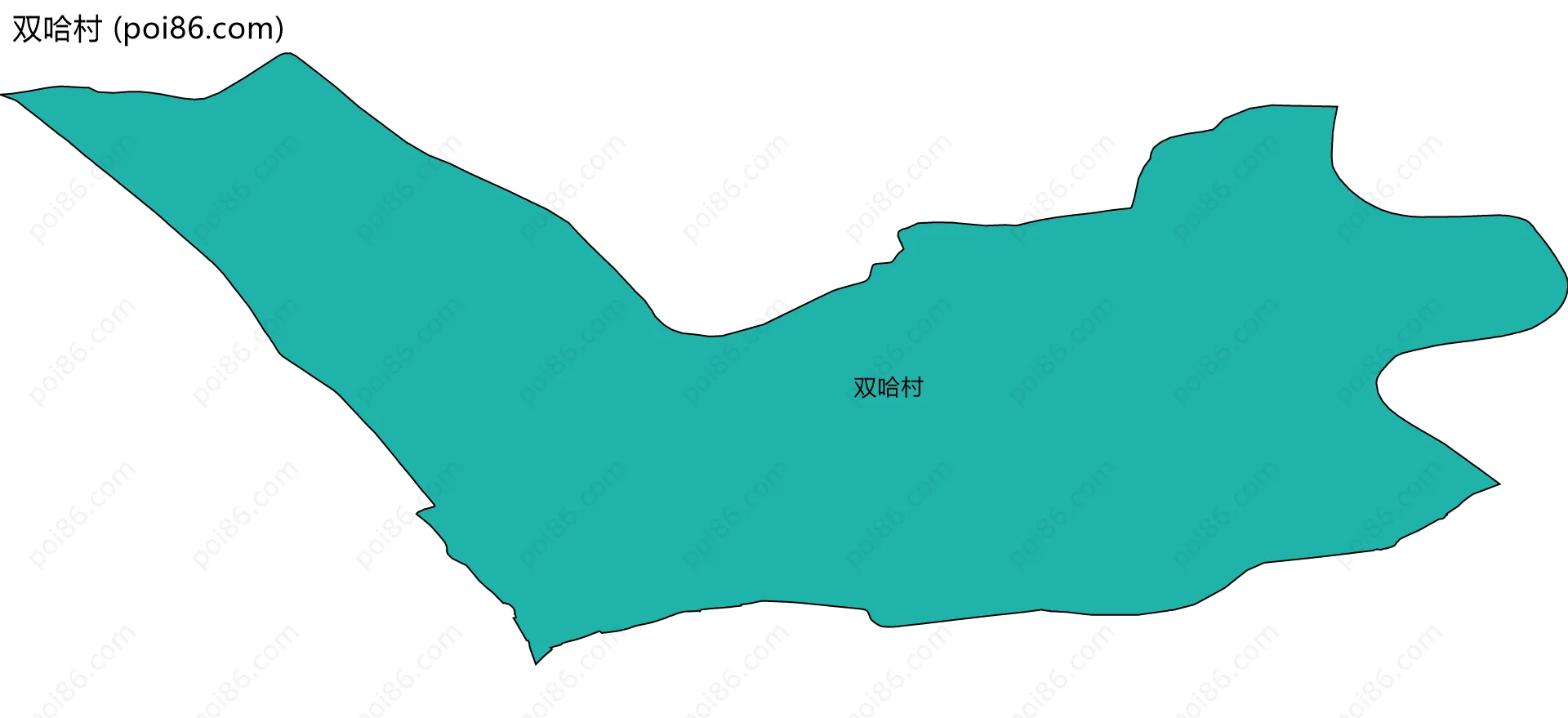 双哈村边界地图