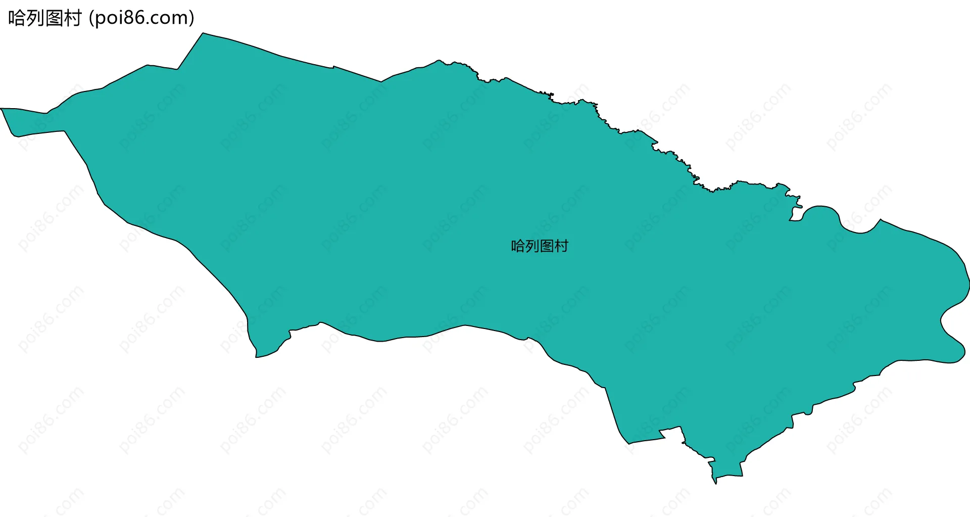 哈列图村边界地图