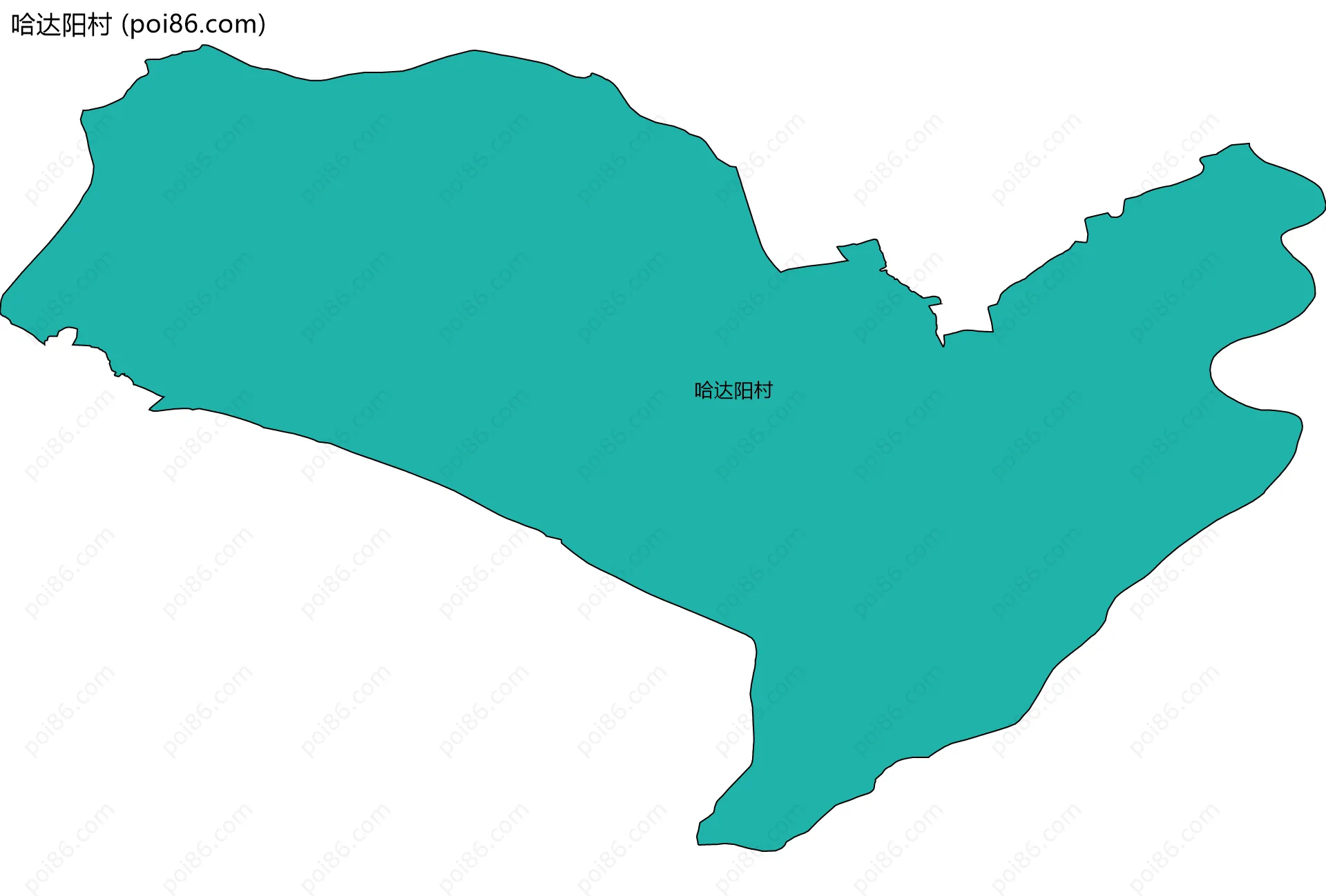 哈达阳村边界地图