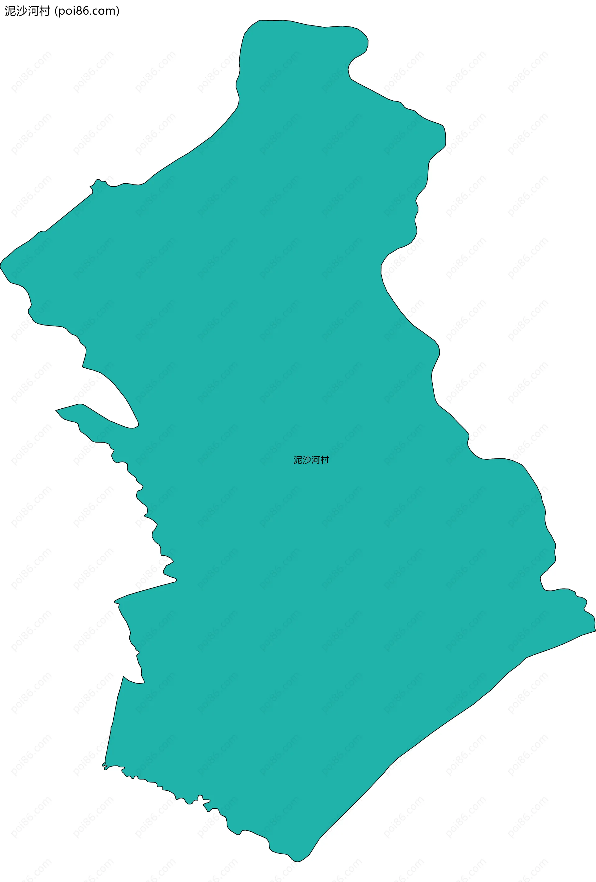 泥沙河村边界地图