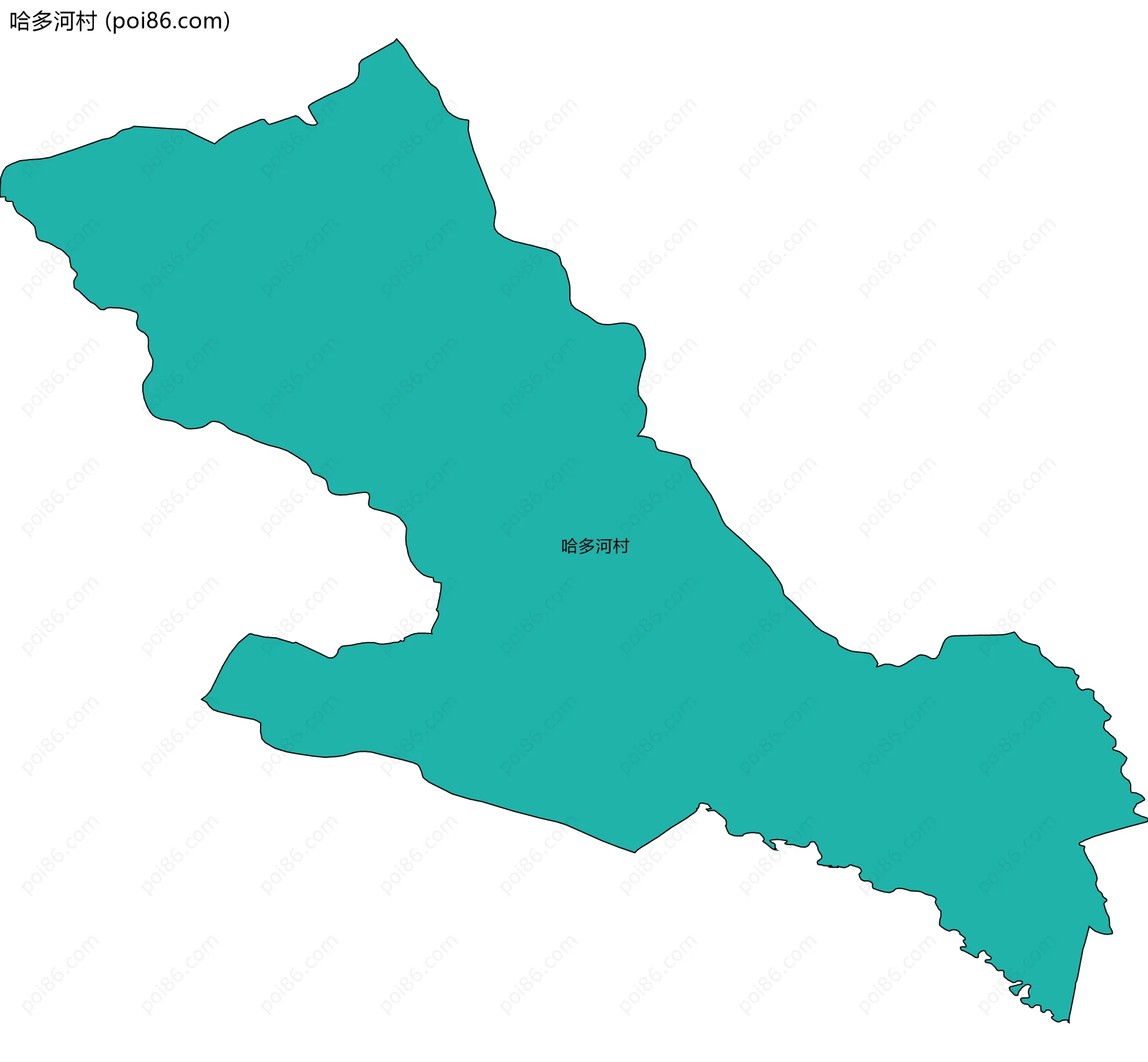 哈多河村边界地图