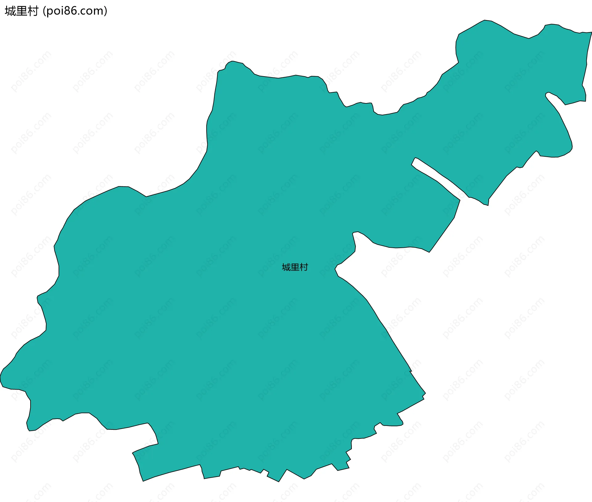 城里村边界地图