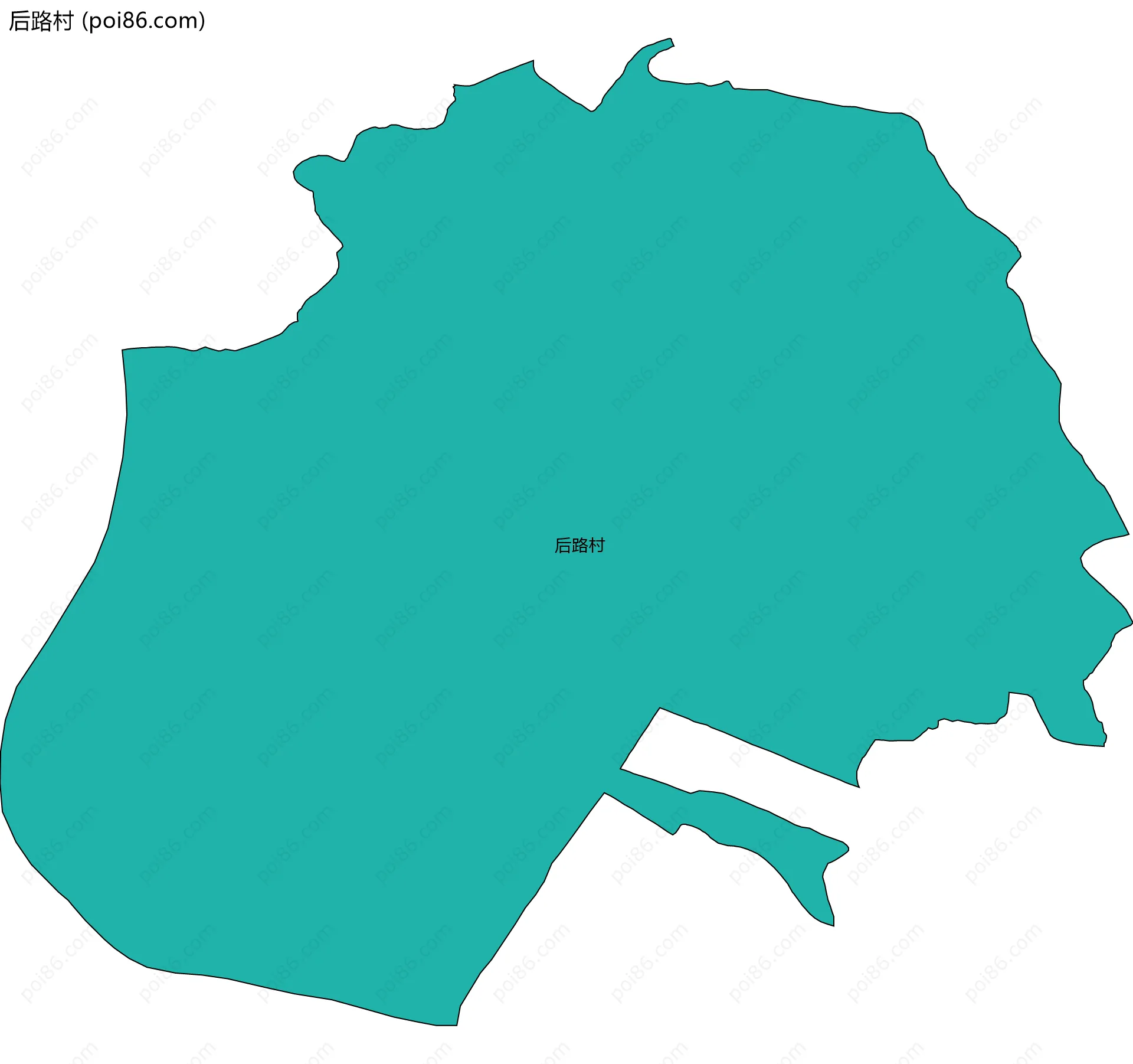 后路村边界地图