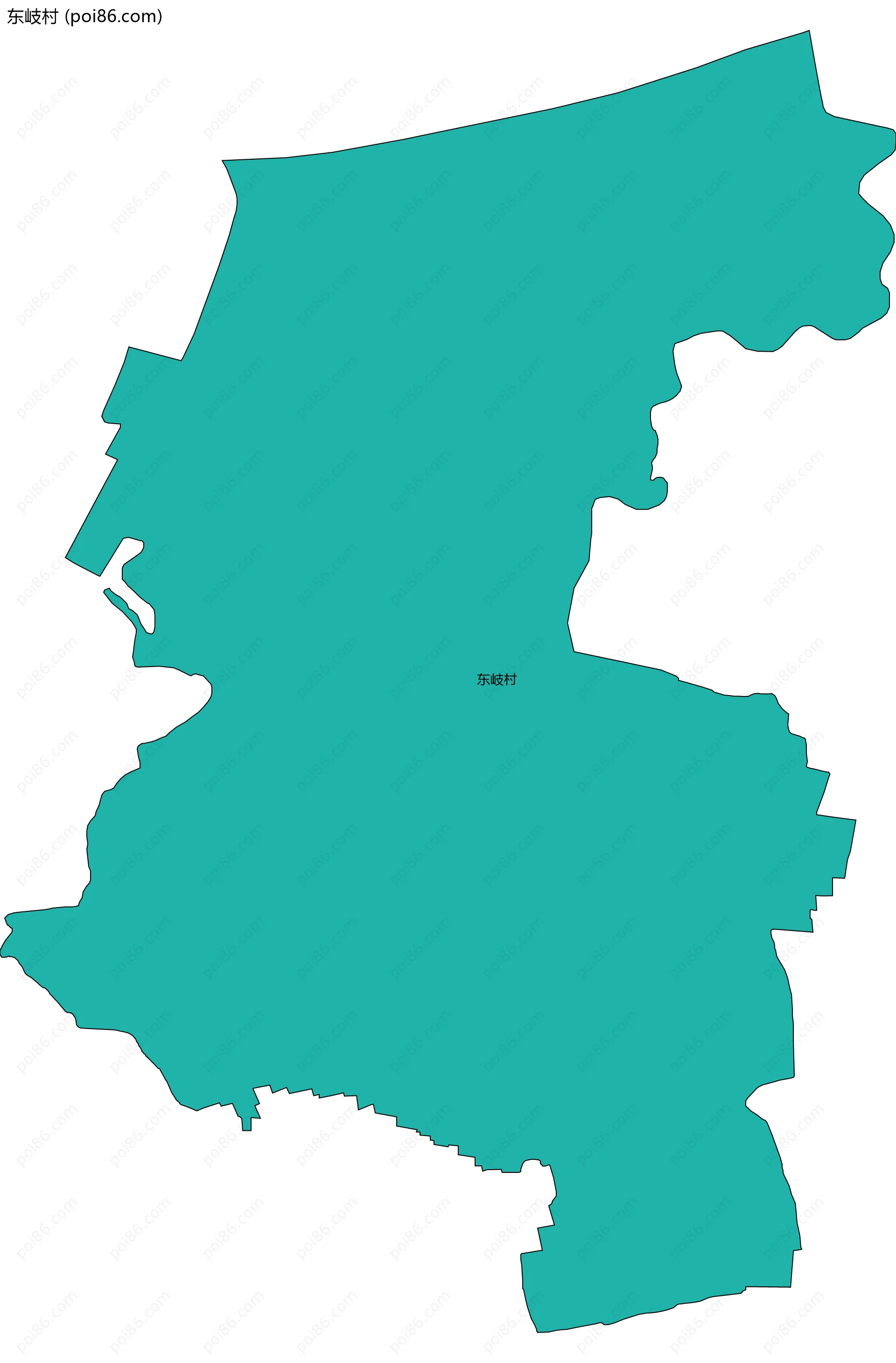 东岐村边界地图