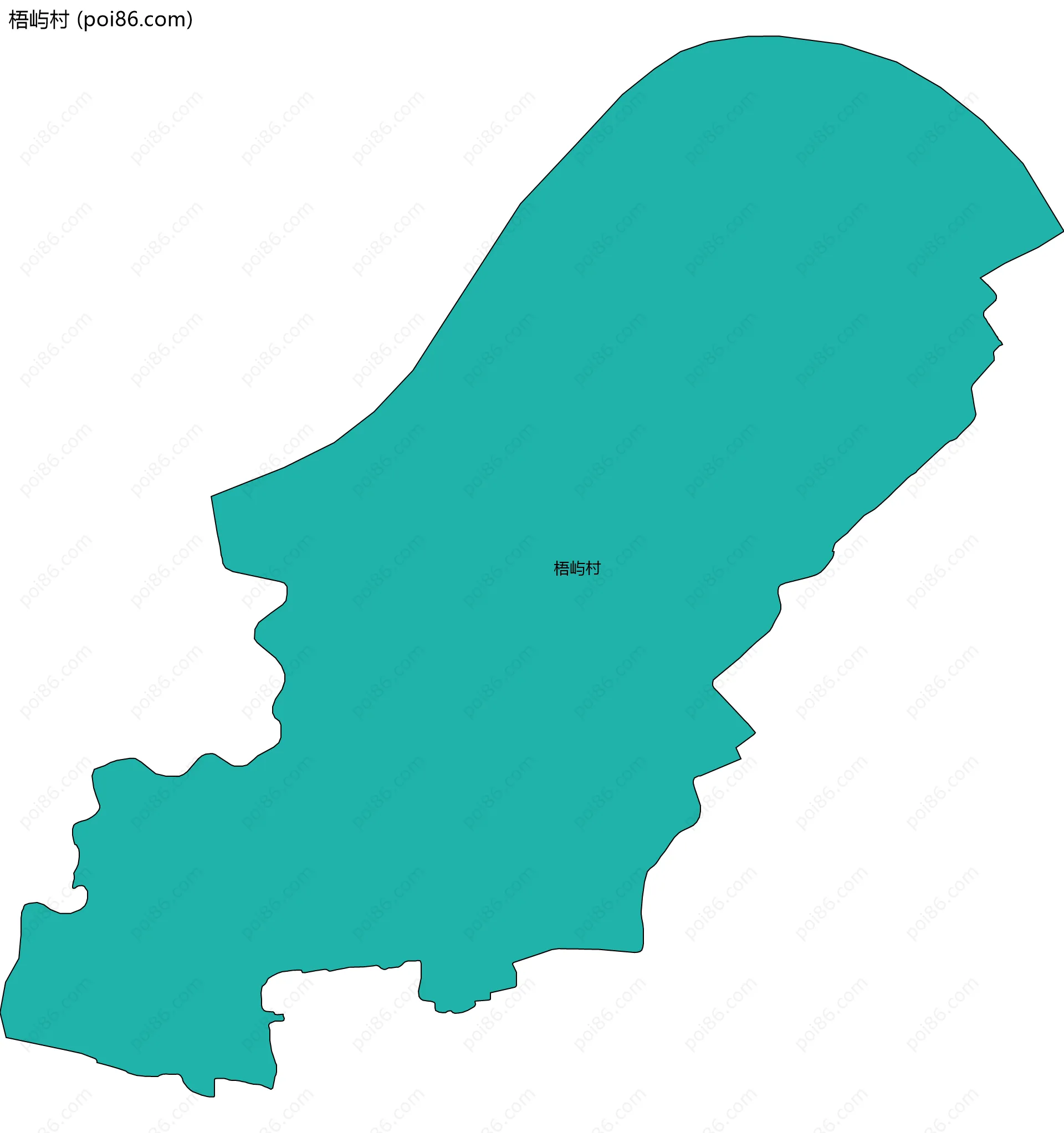 梧屿村边界地图