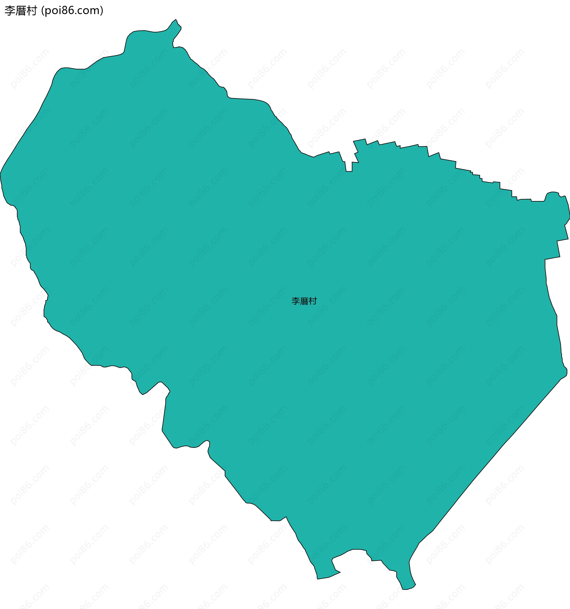 李厝村边界地图