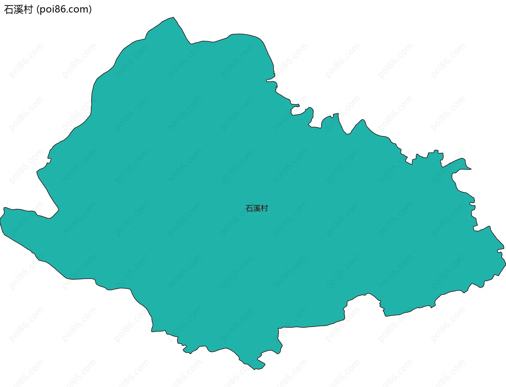 石溪村边界地图