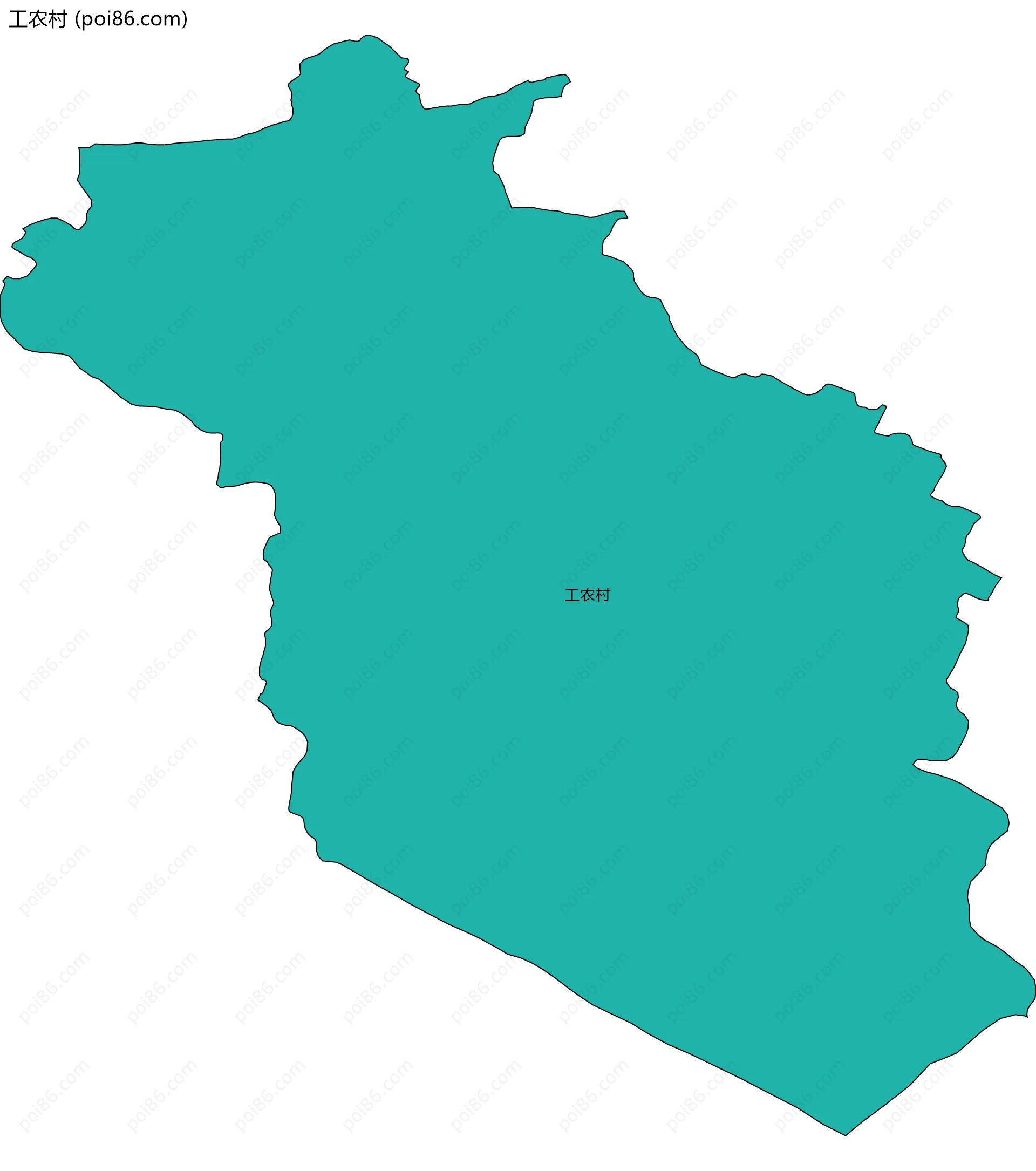 工农村边界地图