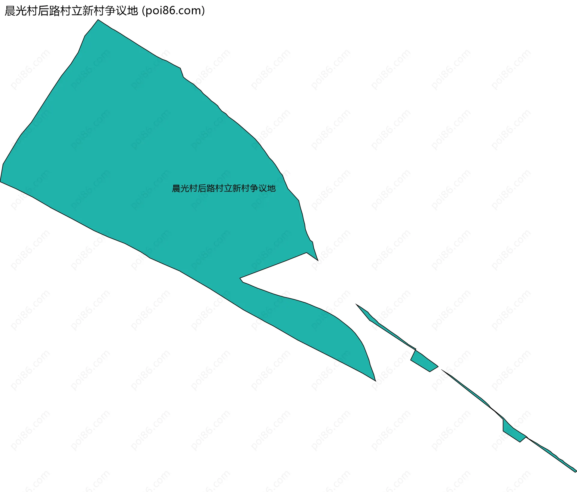 晨光村后路村立新村争议地边界地图
