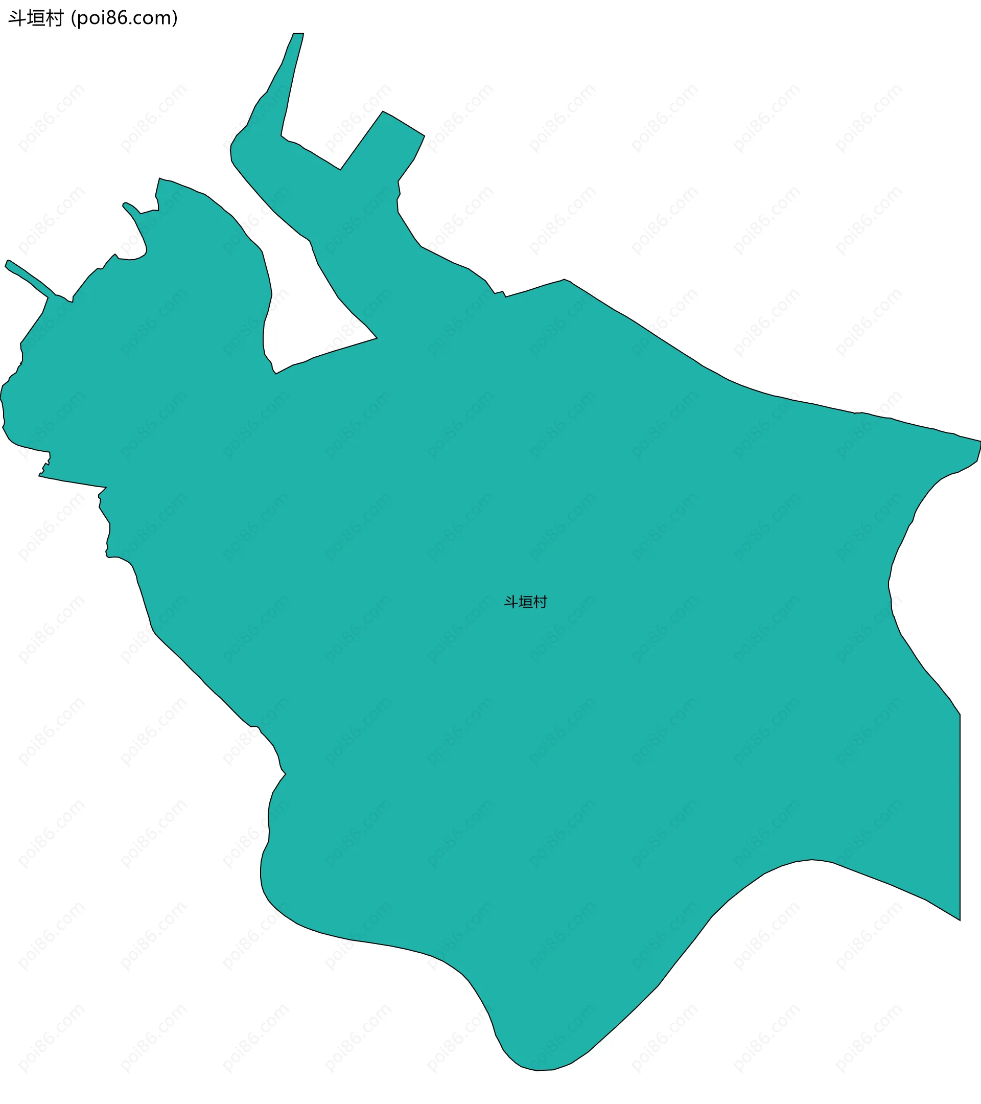 斗垣村边界地图