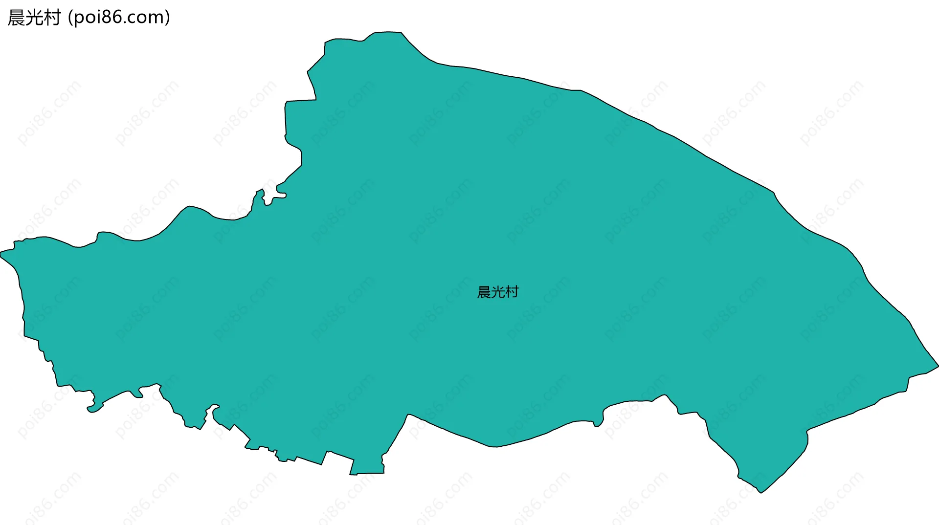 晨光村边界地图