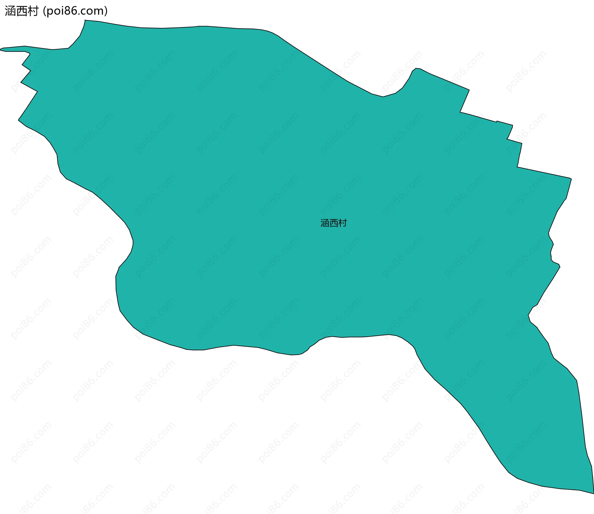 涵西村边界地图