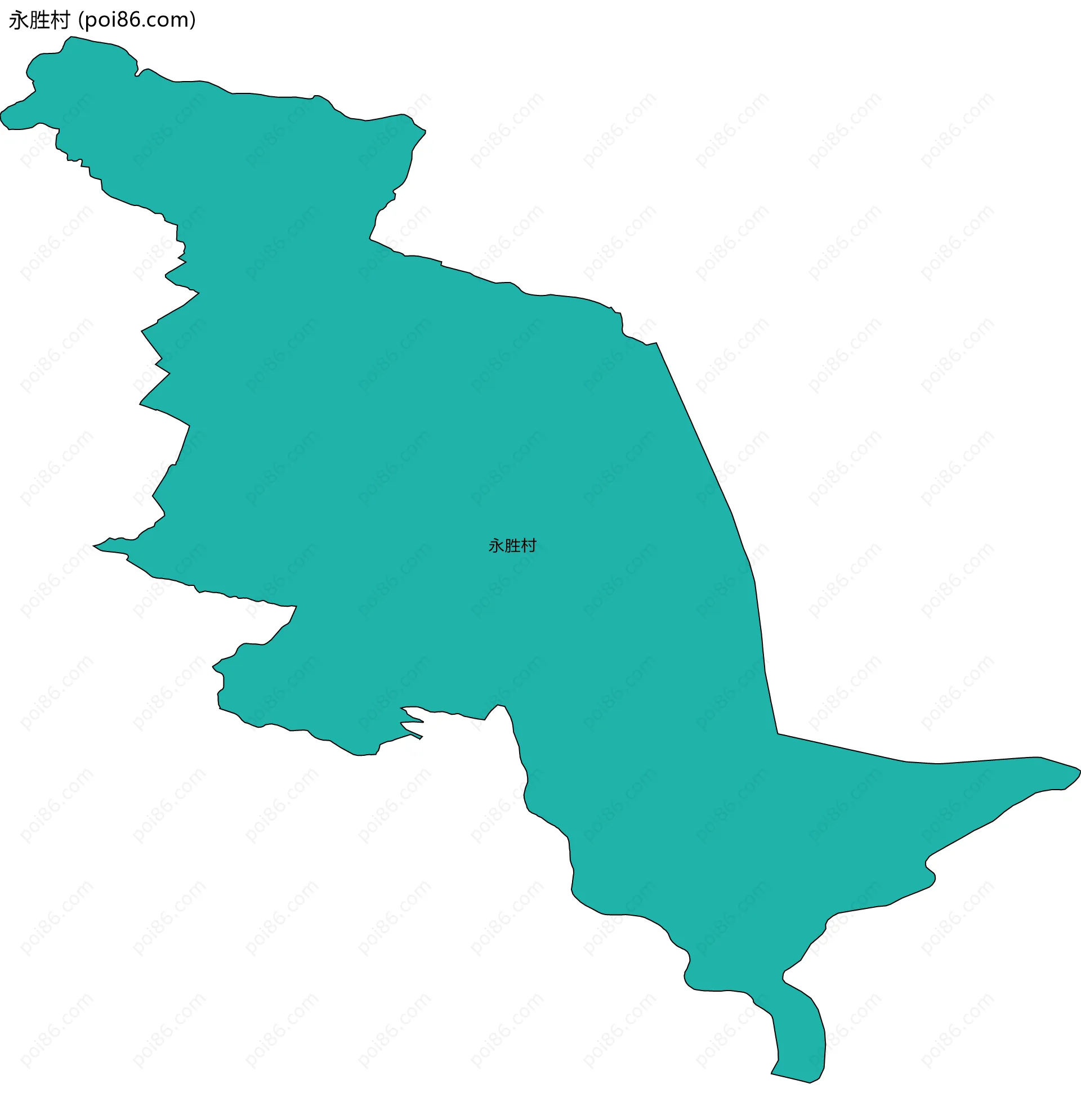 永胜村边界地图