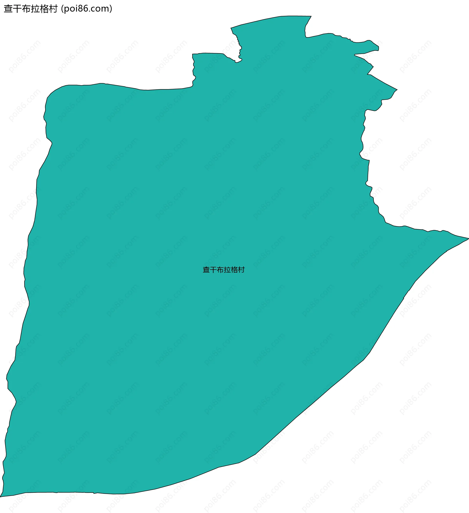 查干布拉格村边界地图