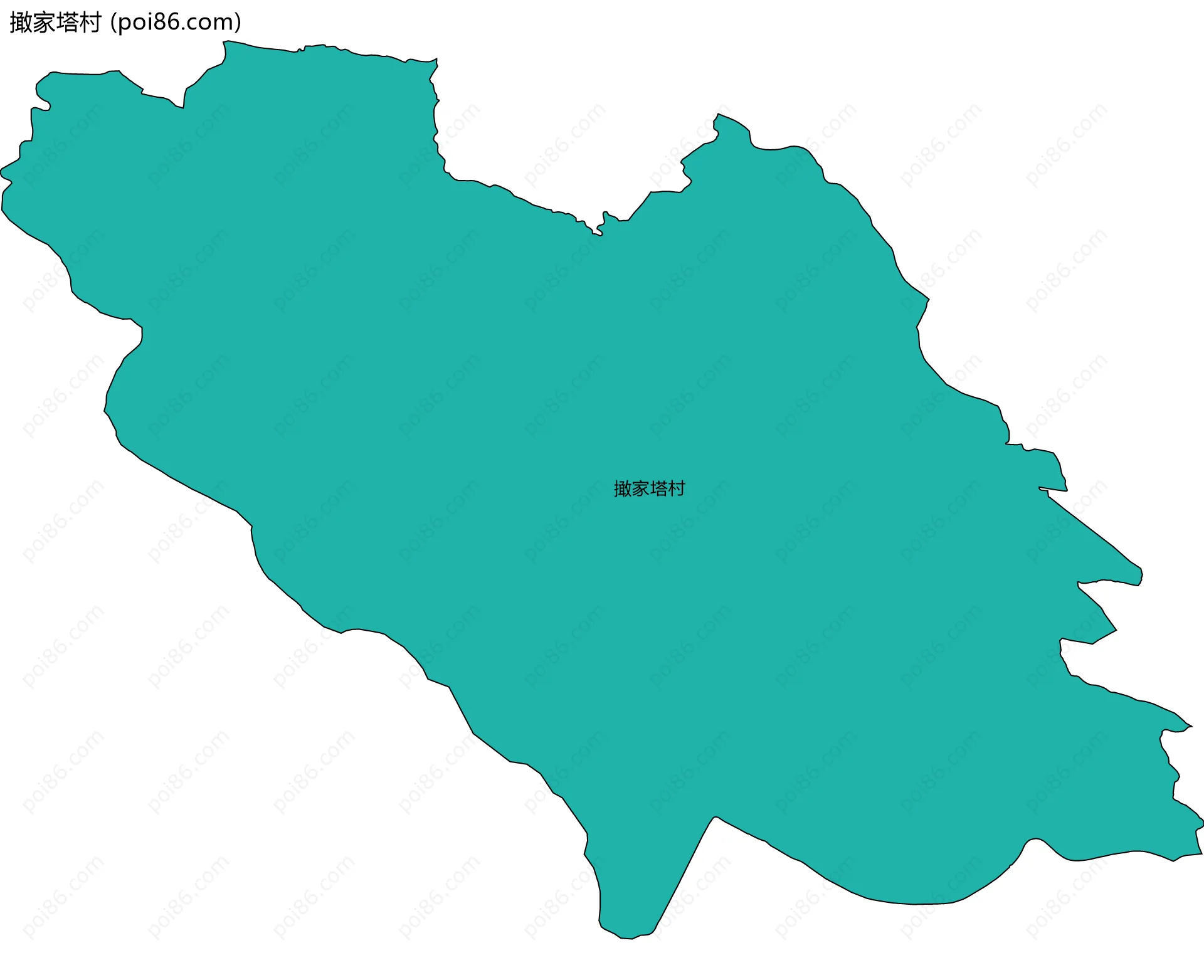 撖家塔村边界地图