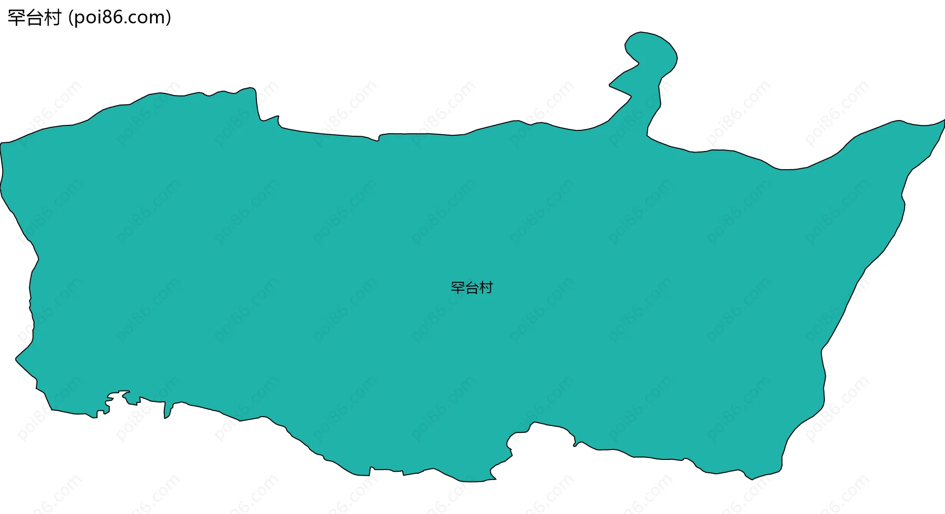 罕台村边界地图