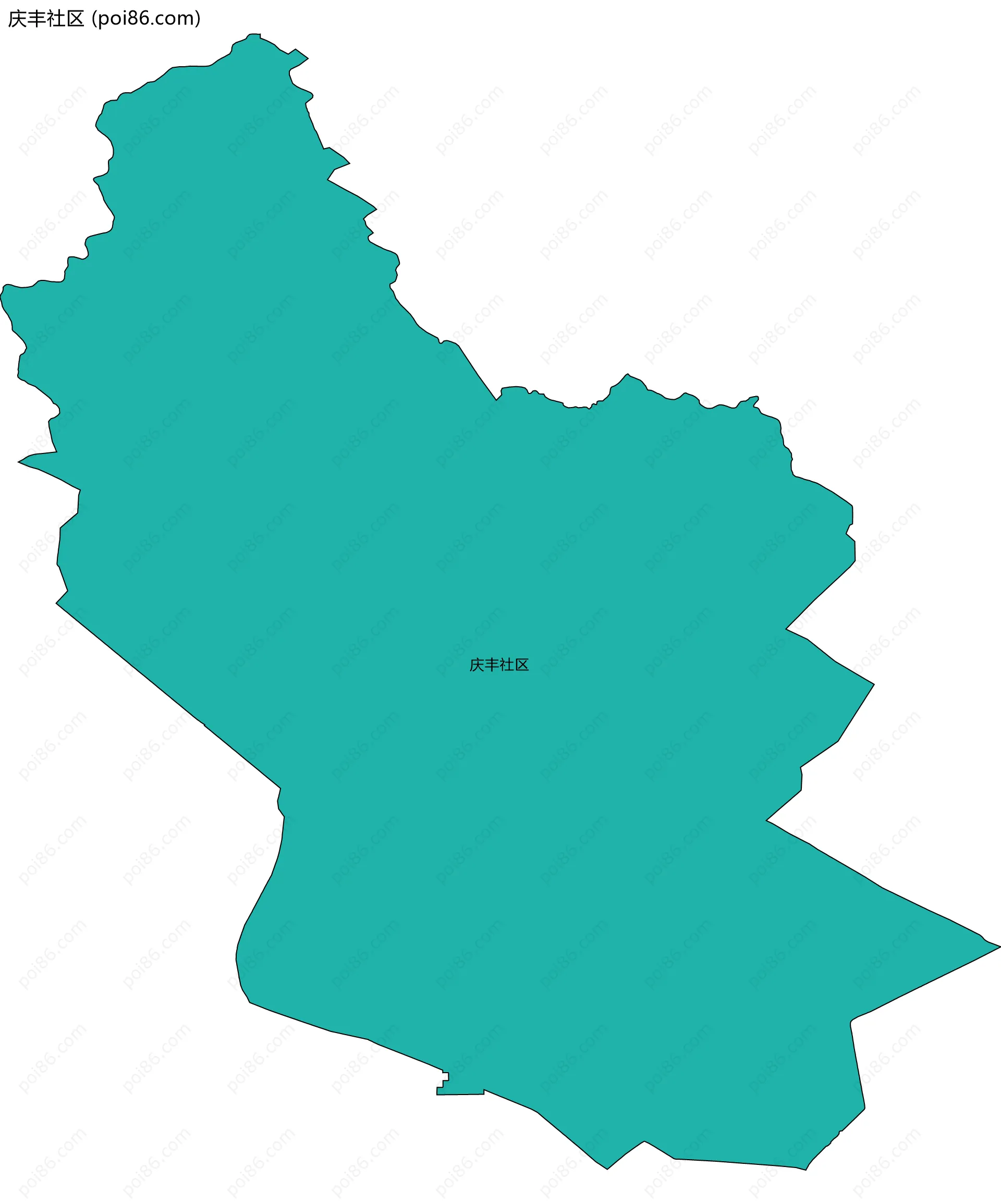 庆丰社区边界地图