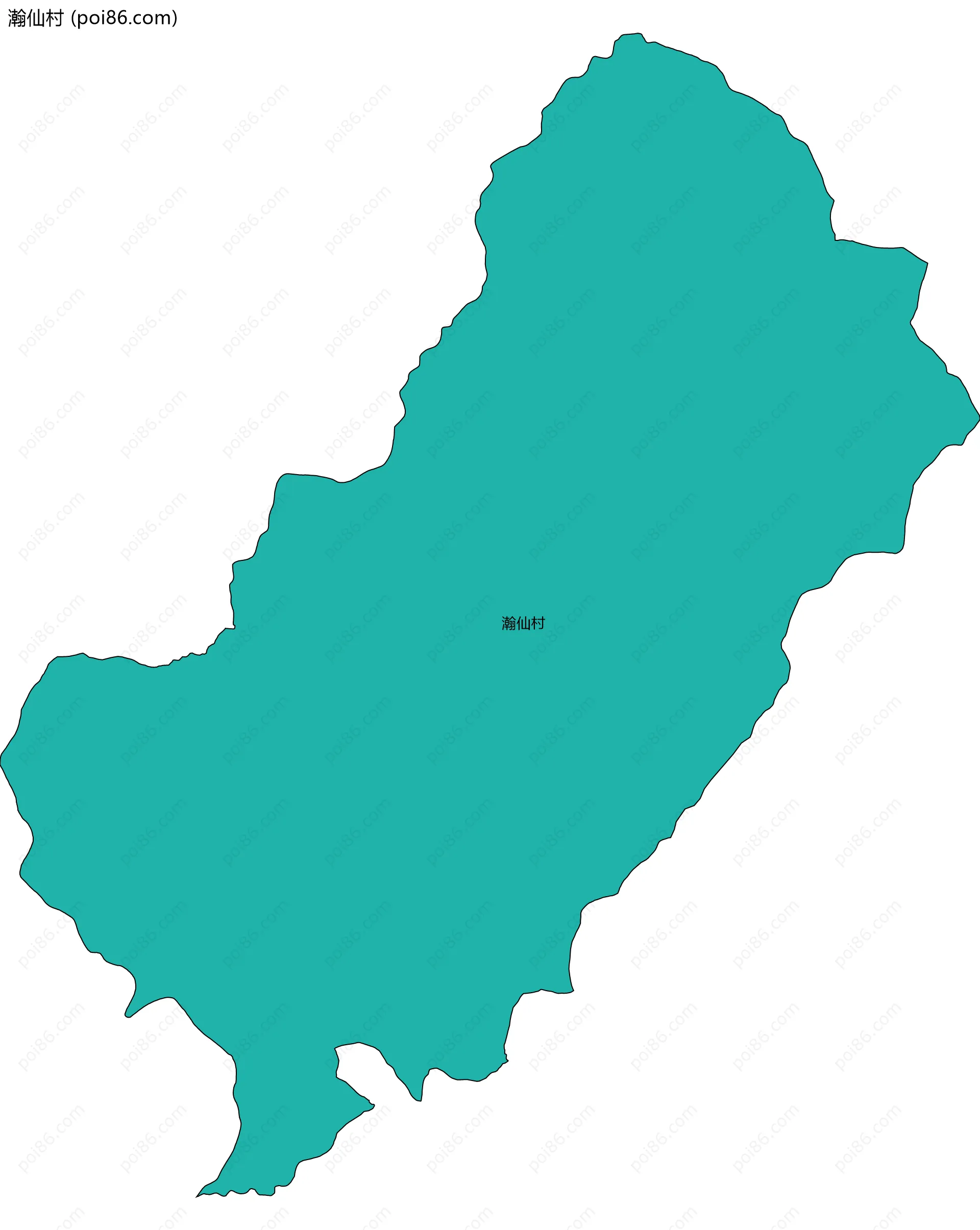 瀚仙村边界地图