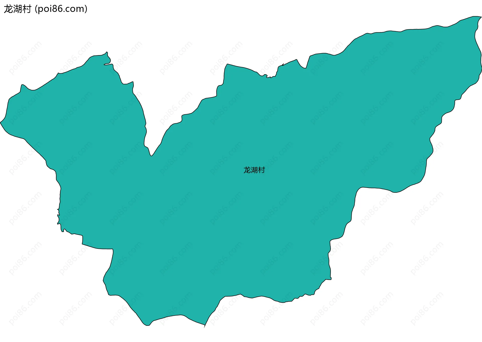 龙湖村边界地图