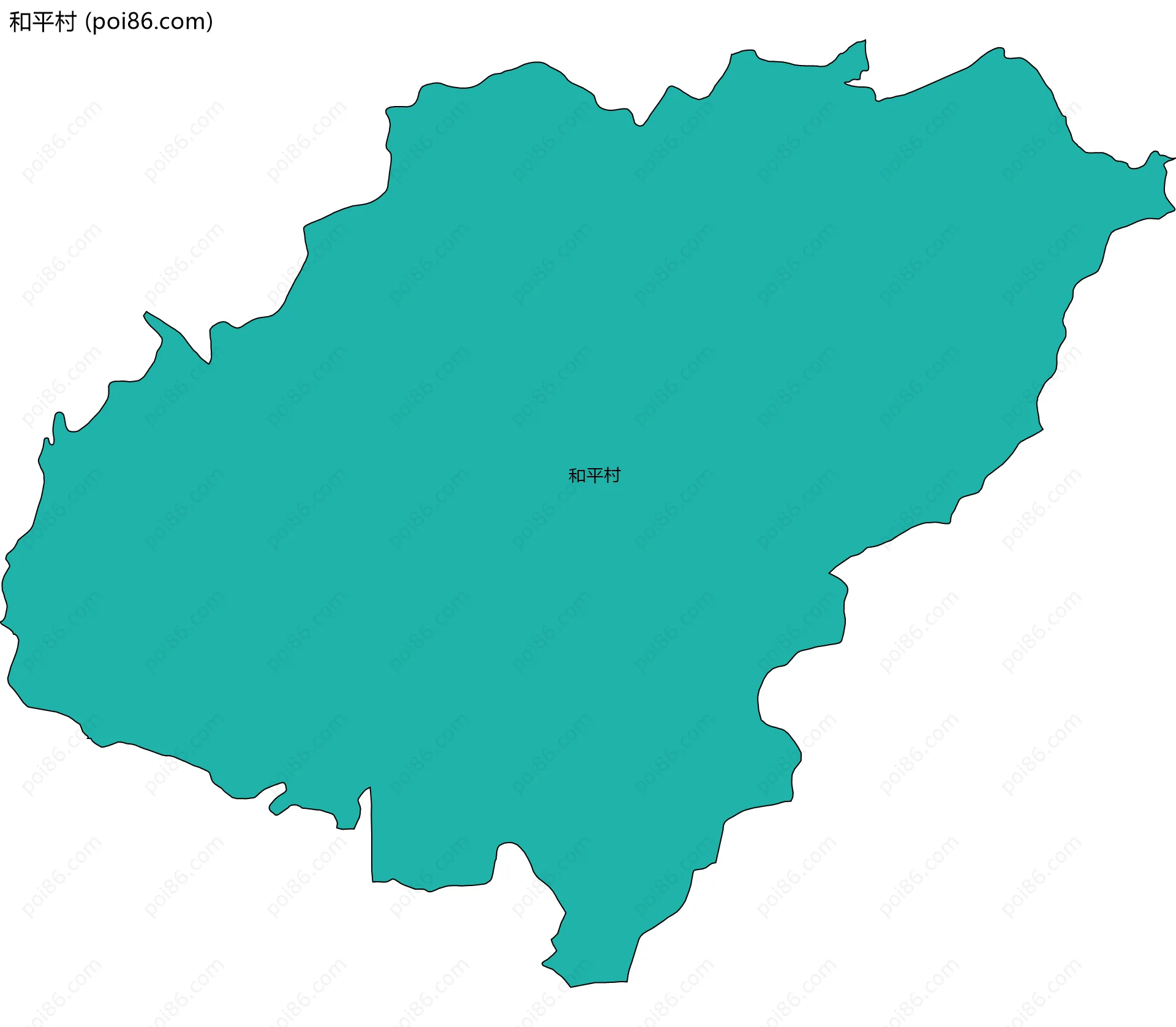 和平村边界地图