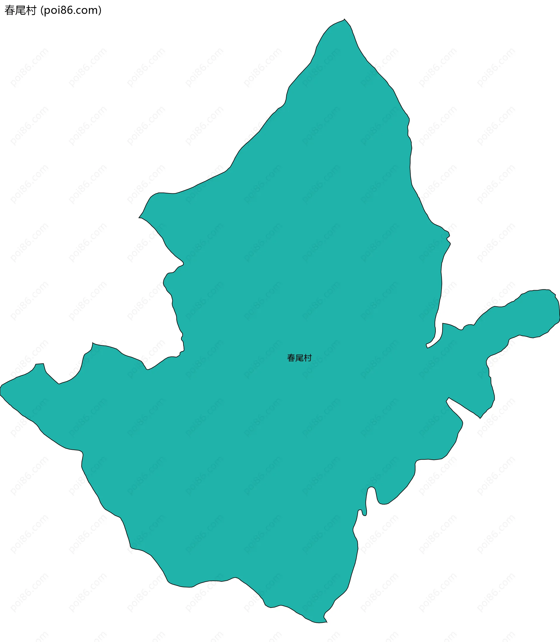 春尾村边界地图