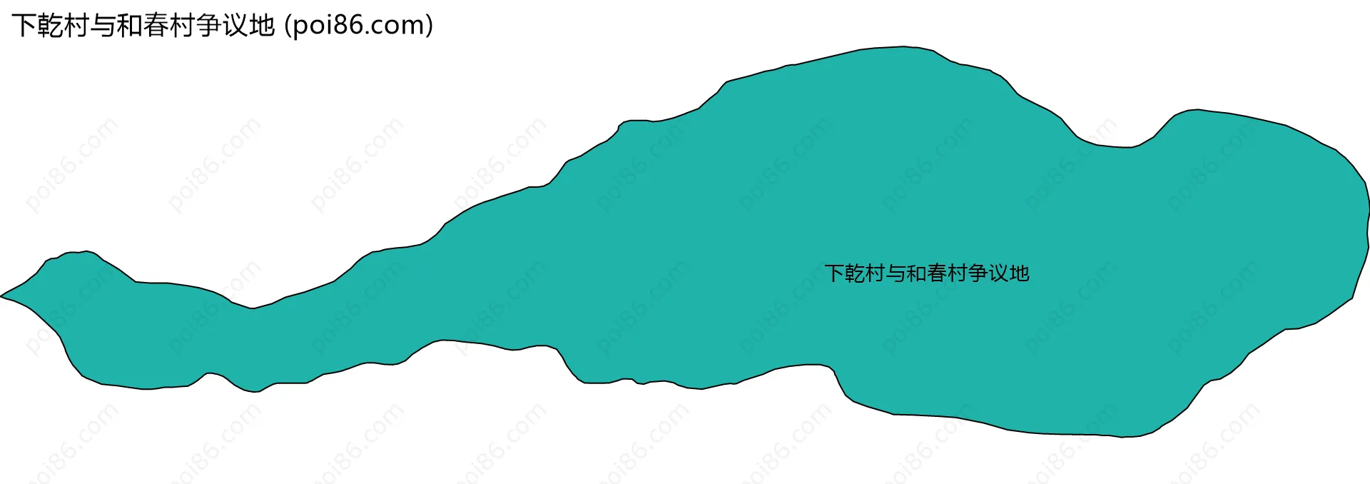 下乾村与和春村争议地边界地图