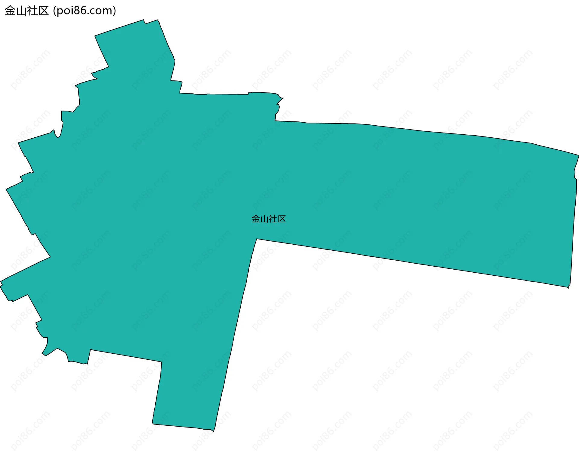 金山社区边界地图