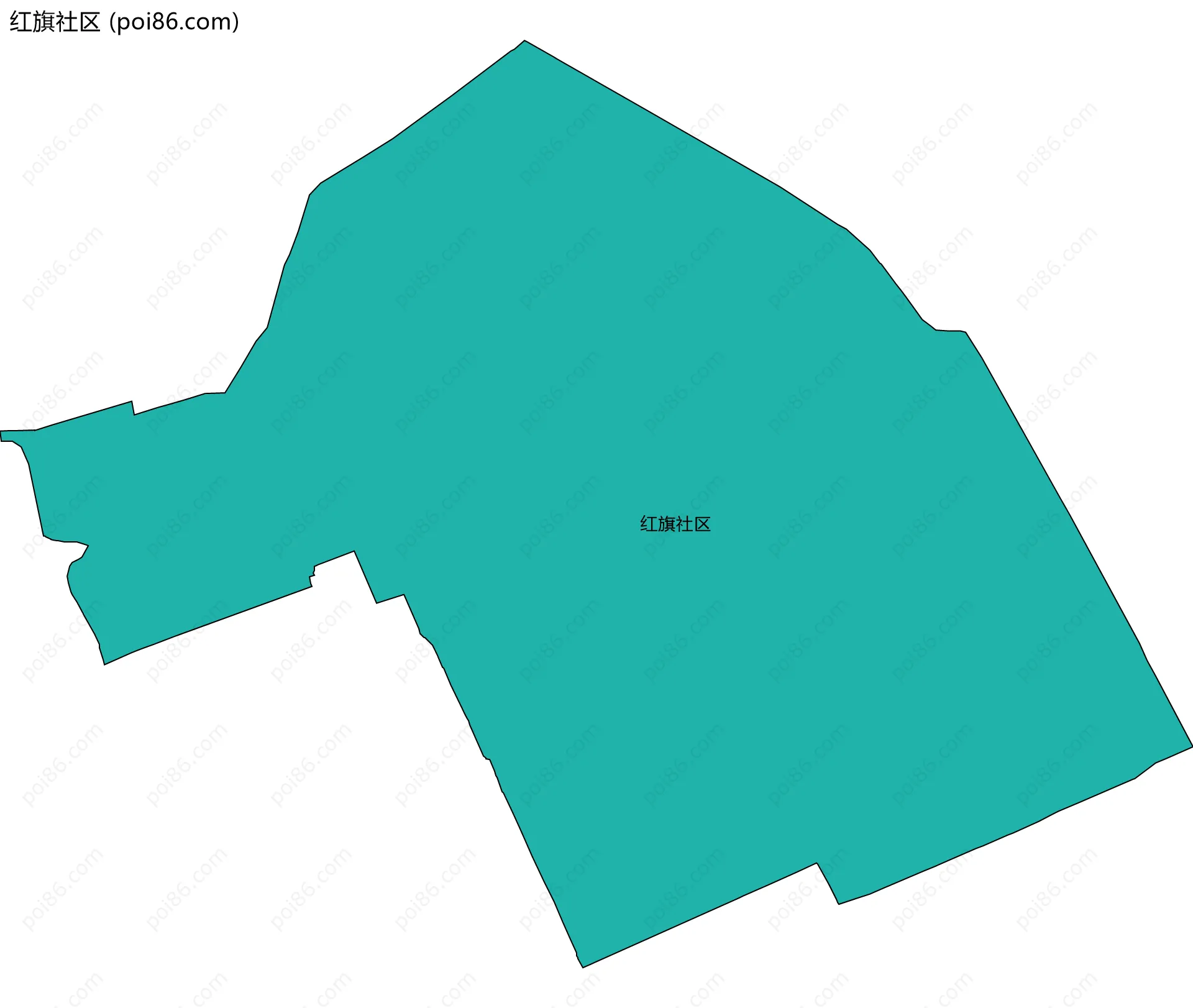 红旗社区边界地图