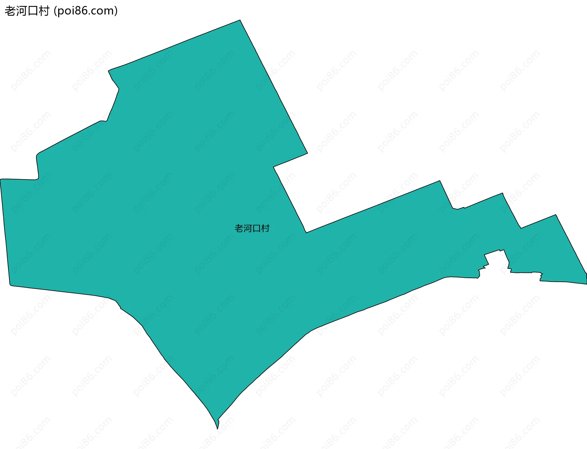 老河口村边界地图