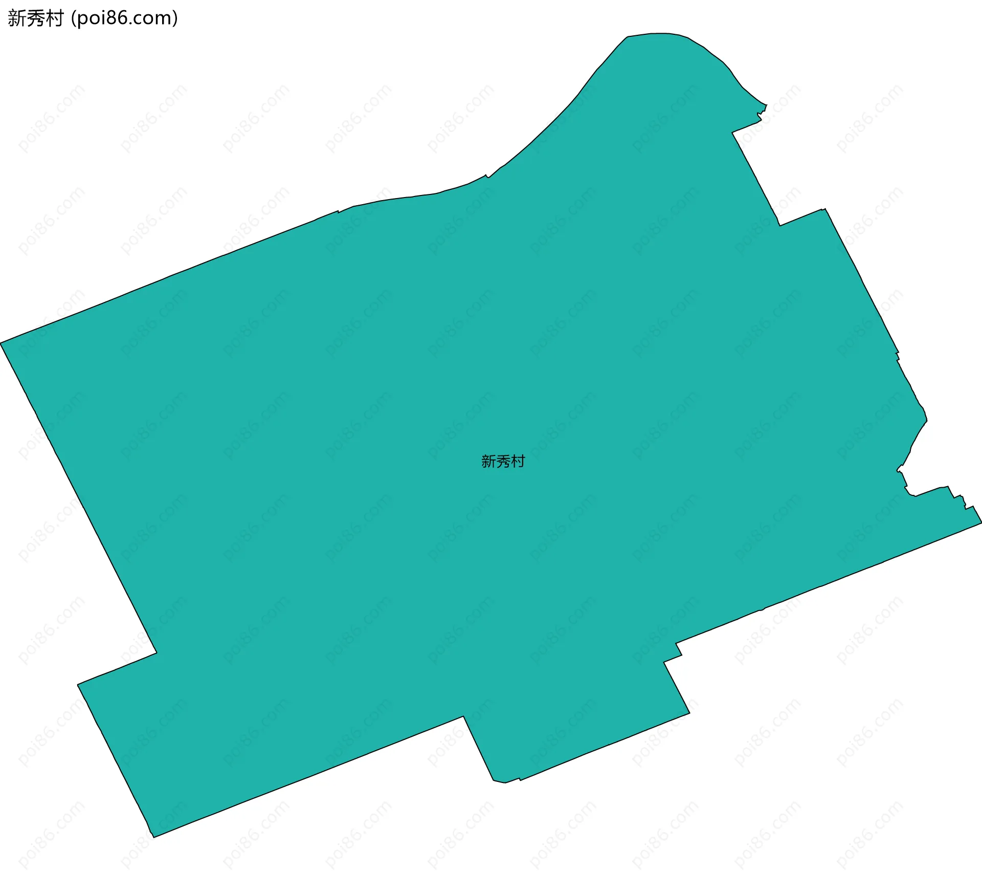 新秀村边界地图