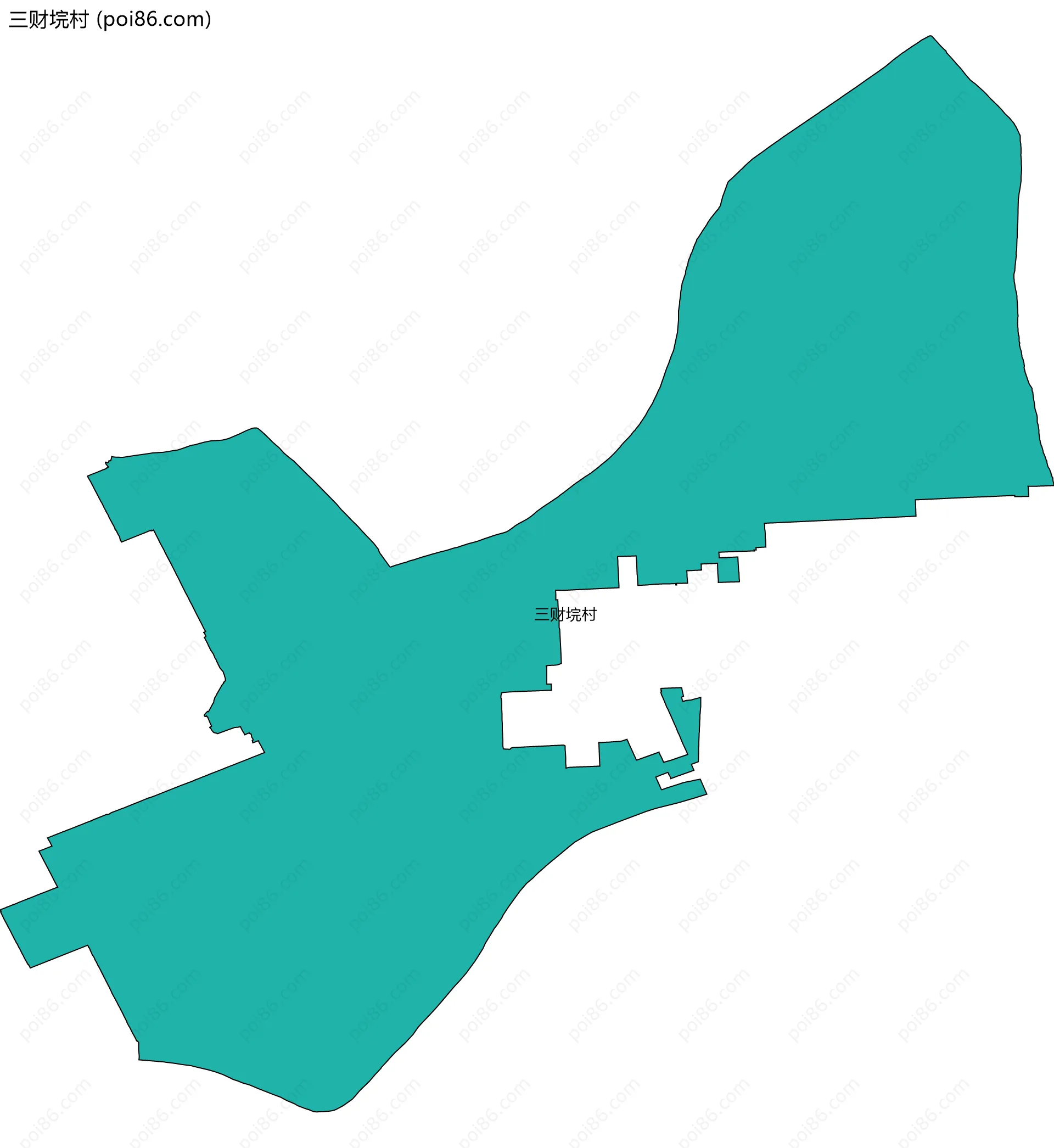 三财垸村边界地图