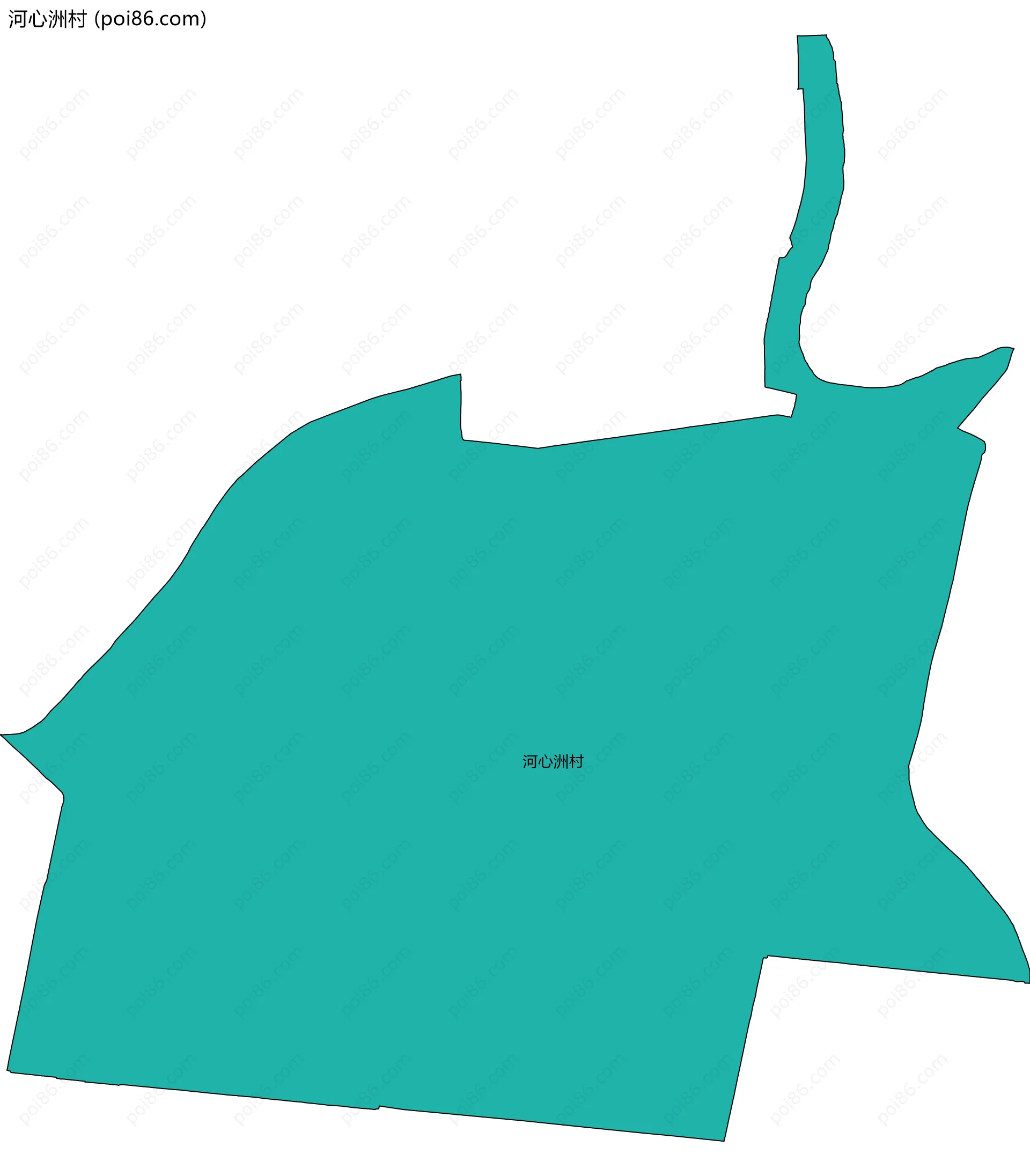 河心洲村边界地图