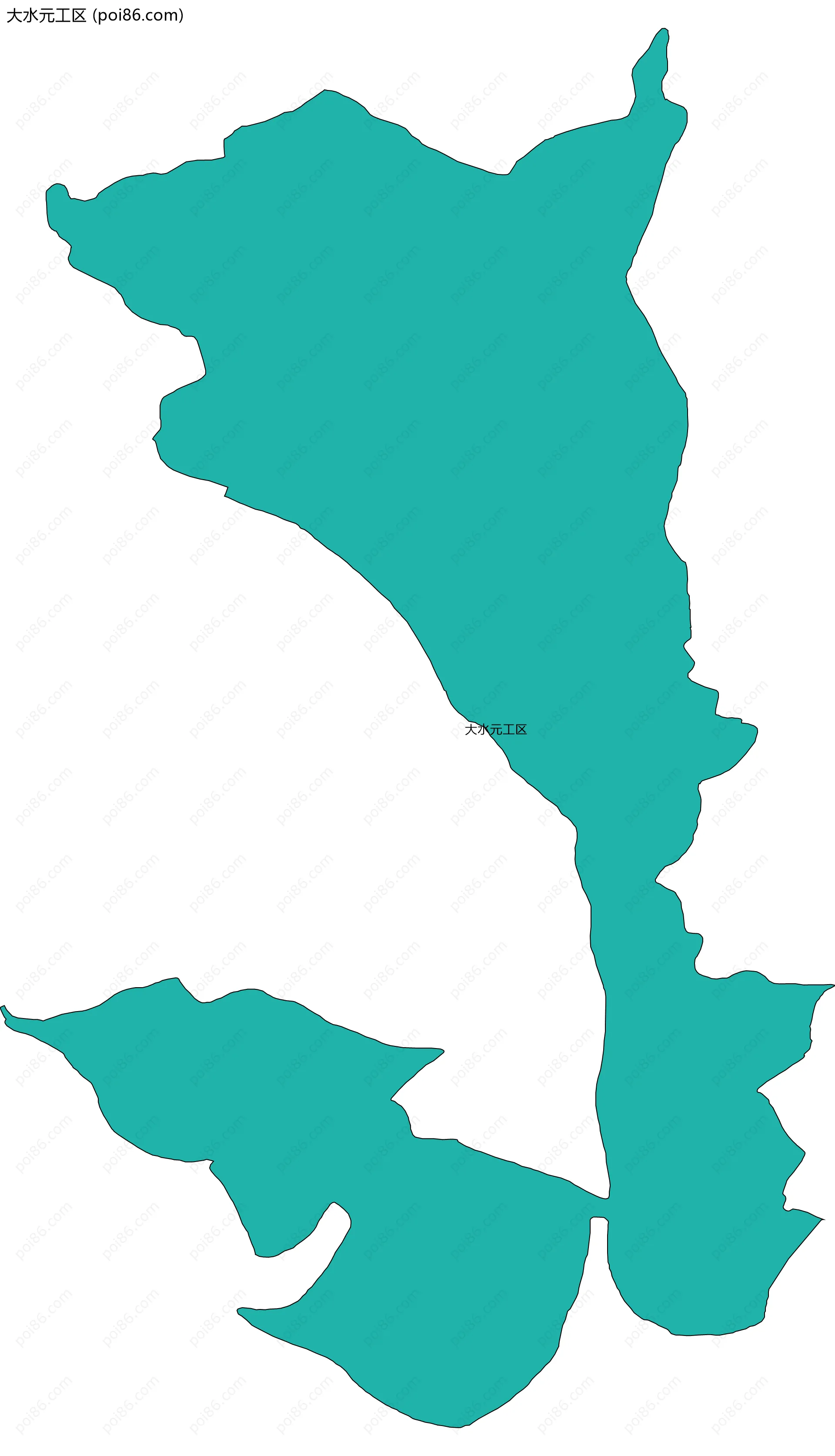 大水元工区边界地图