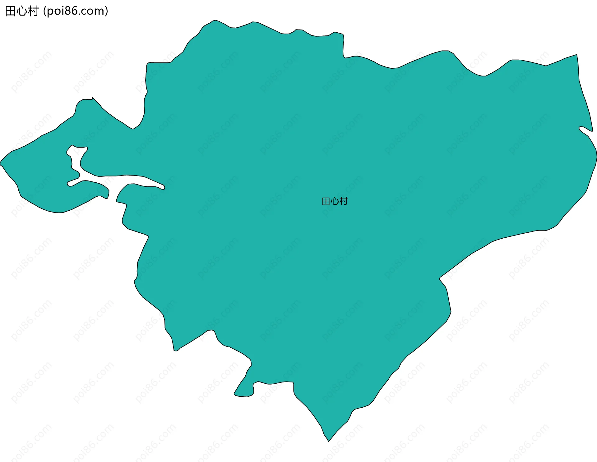 田心村边界地图