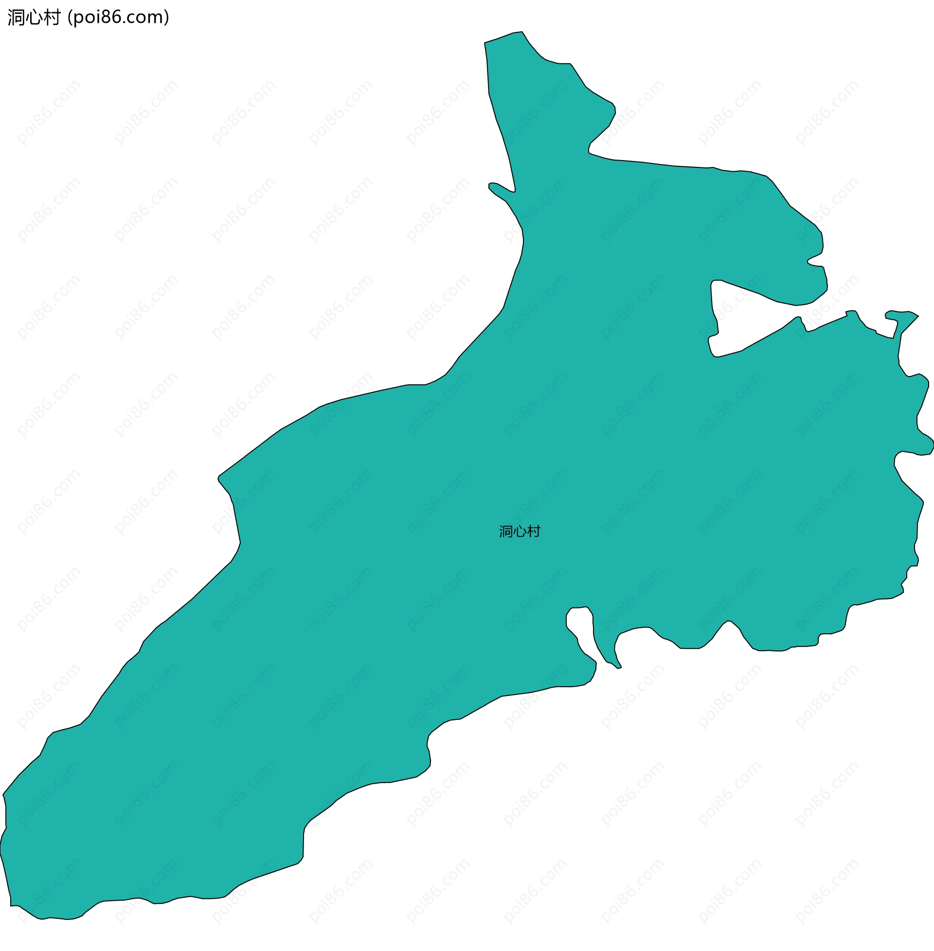 洞心村边界地图