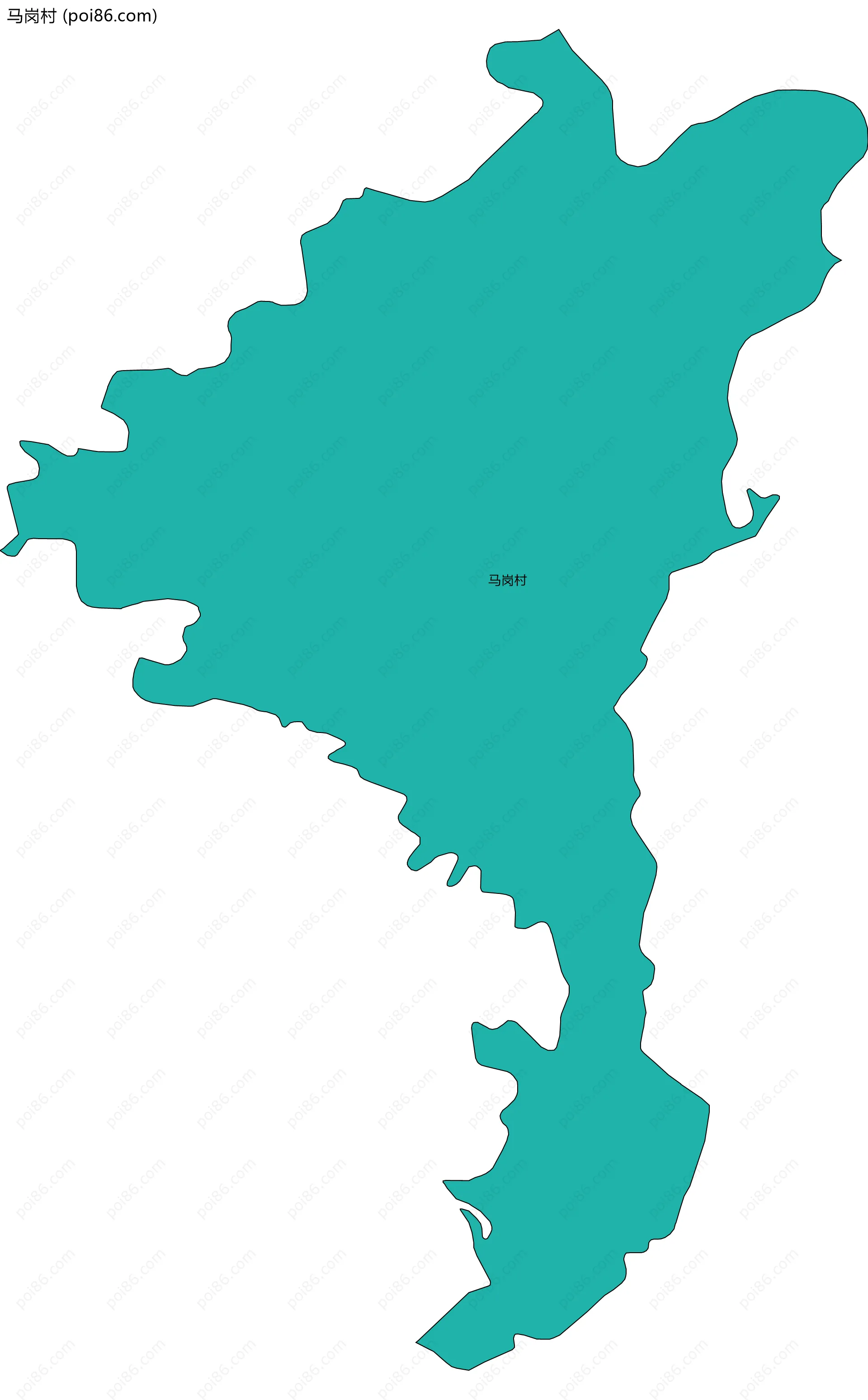 马岗村边界地图