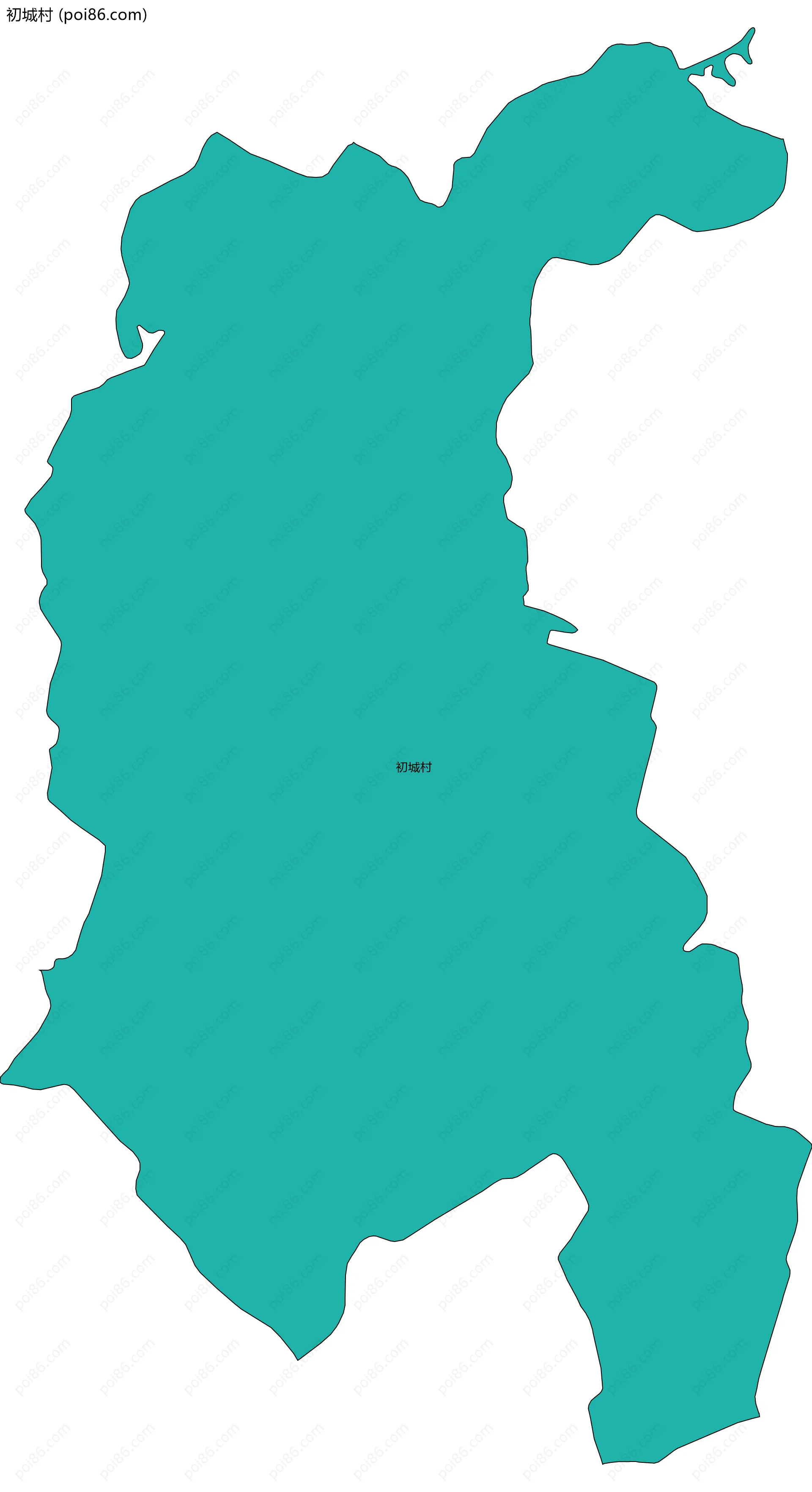 初城村边界地图