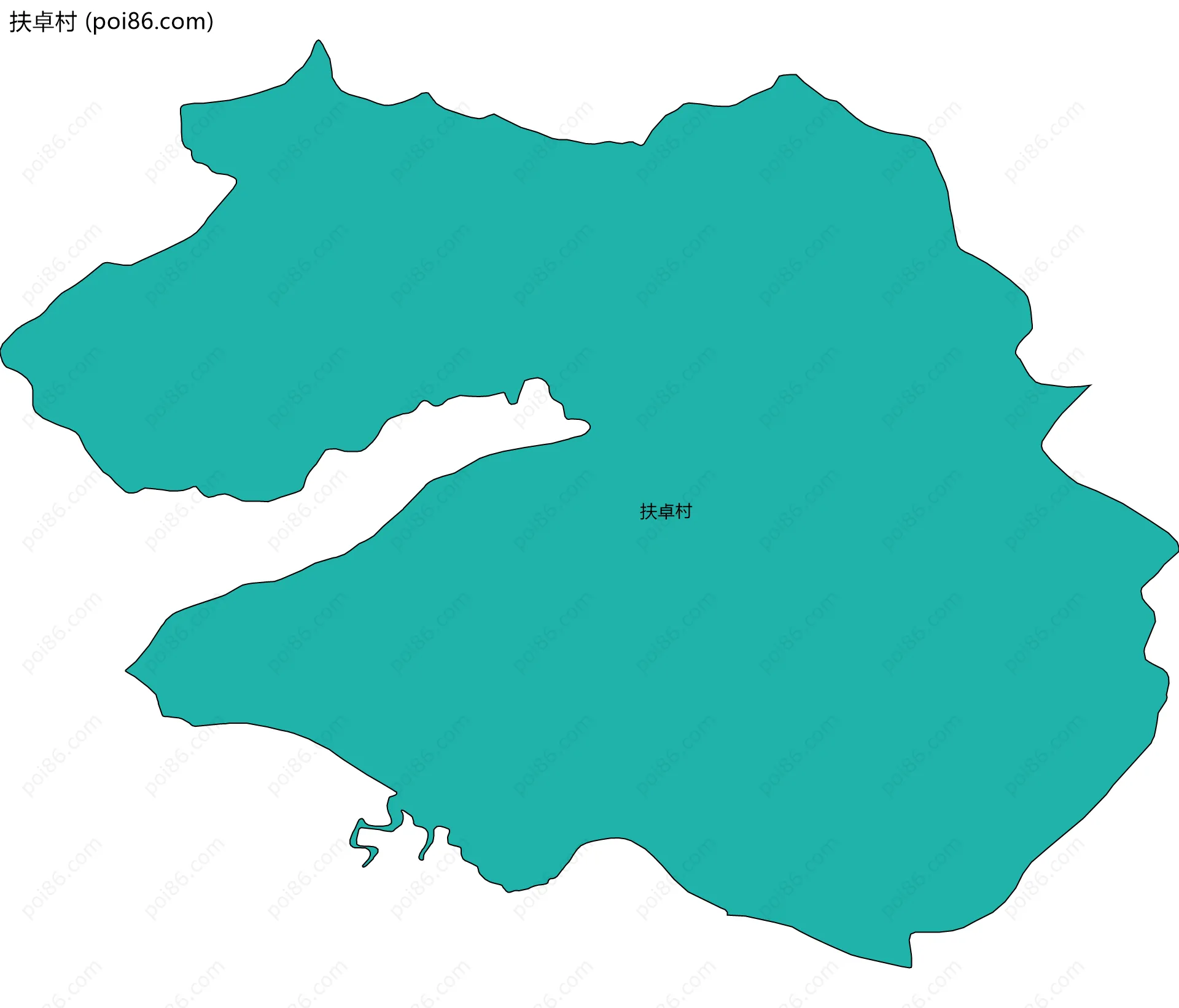 扶卓村边界地图