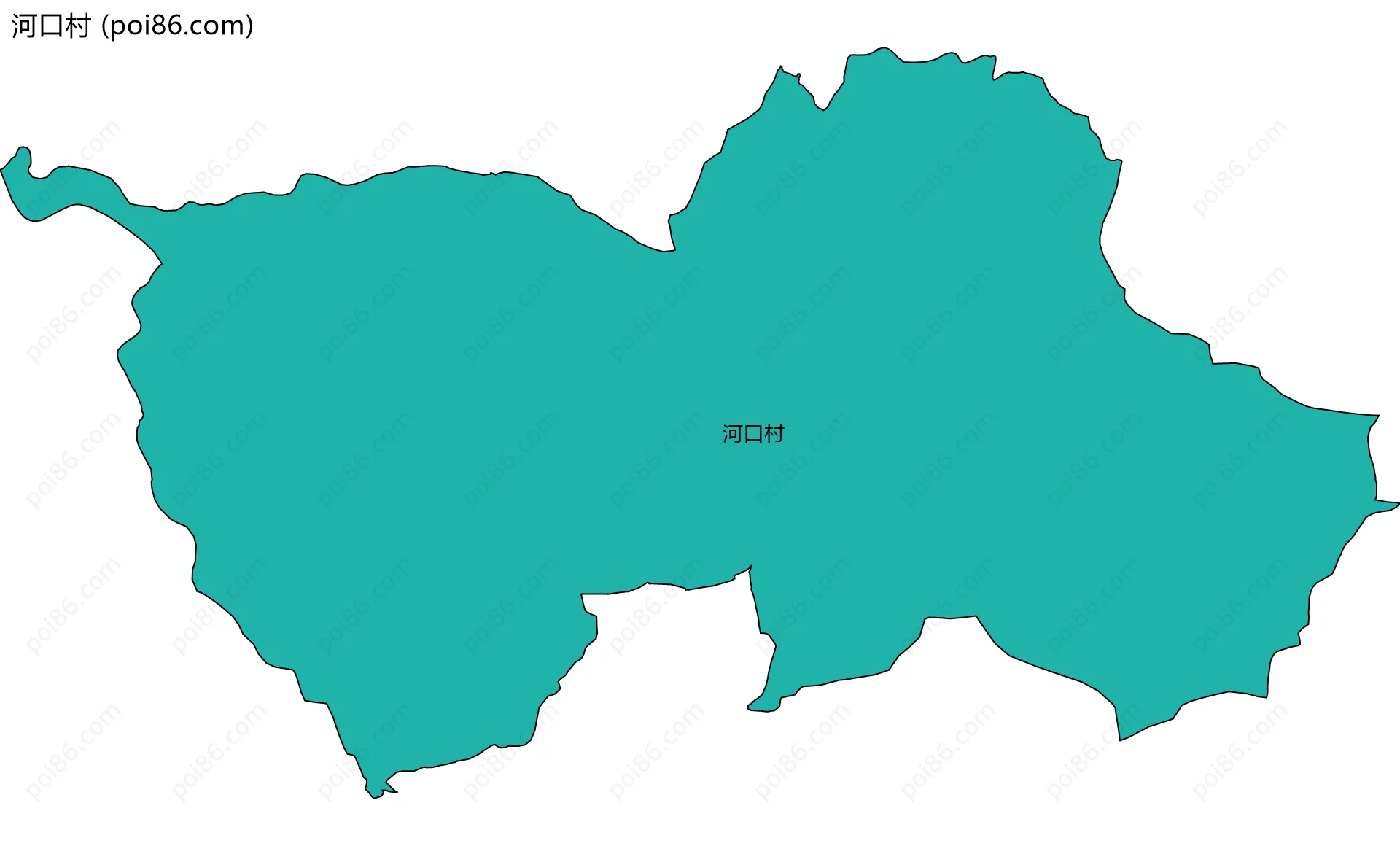 河口村边界地图