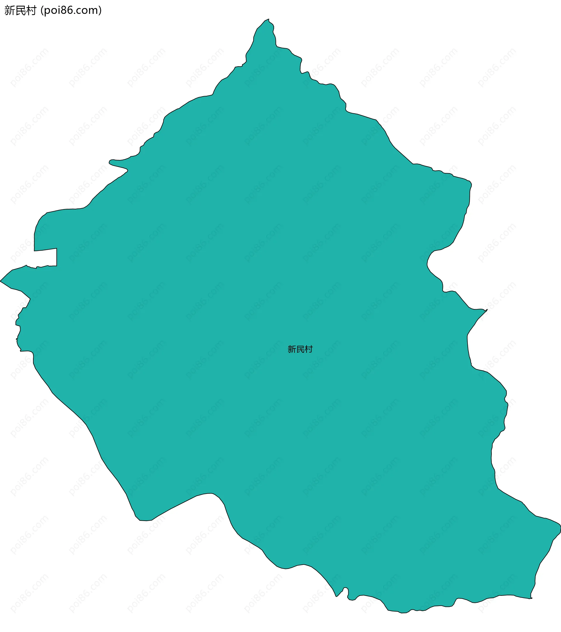 新民村边界地图