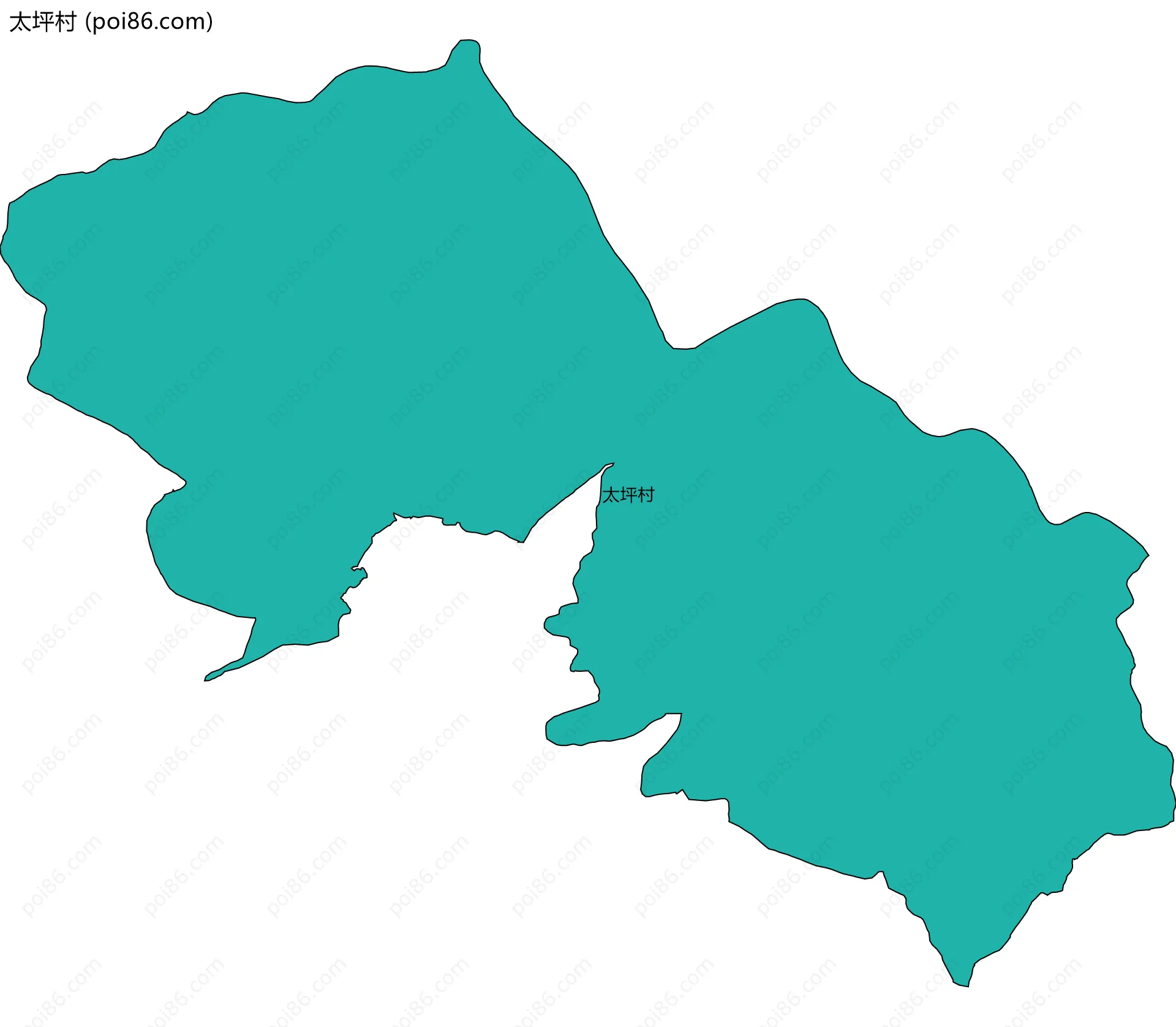 太坪村边界地图