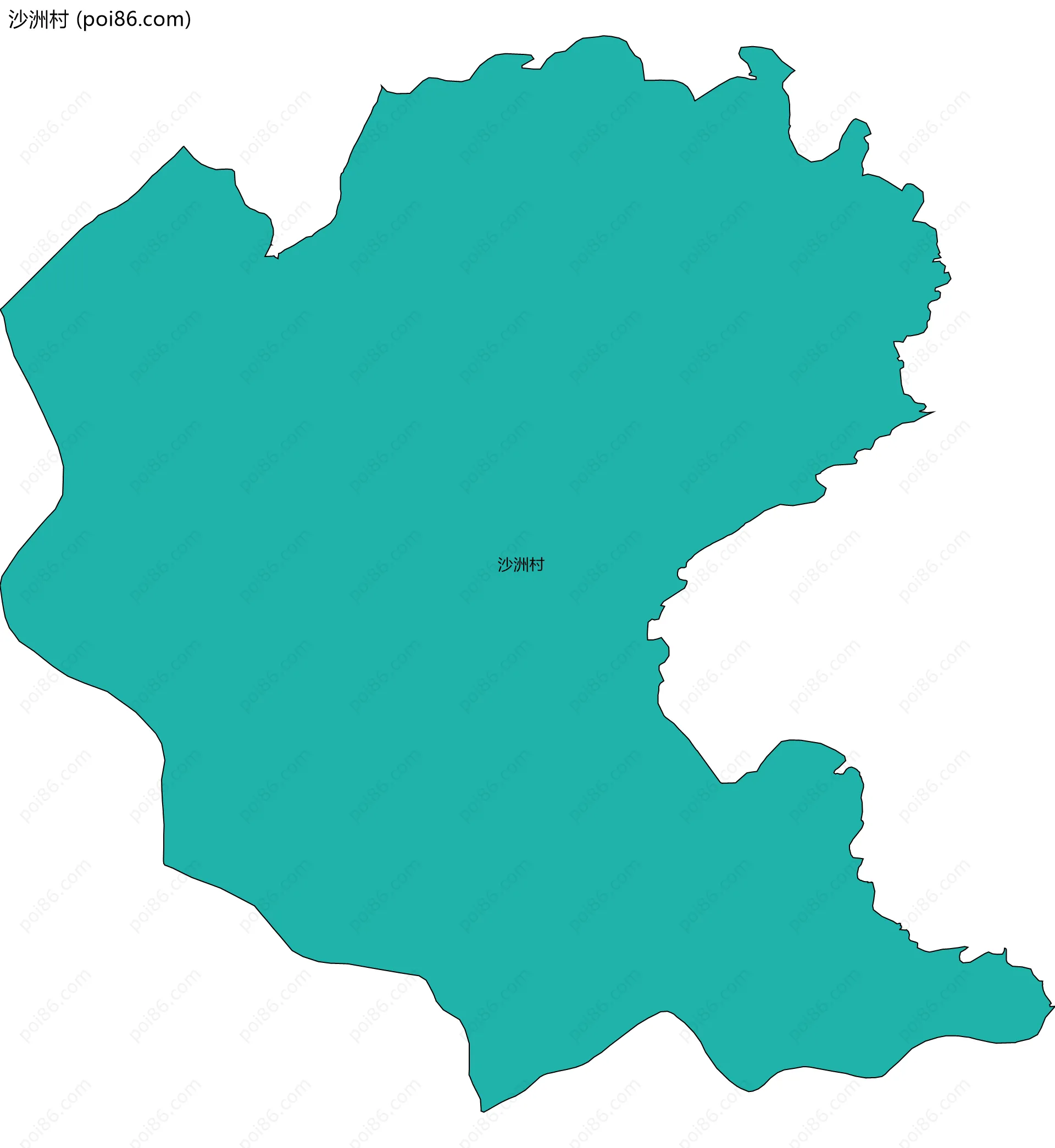 沙洲村边界地图