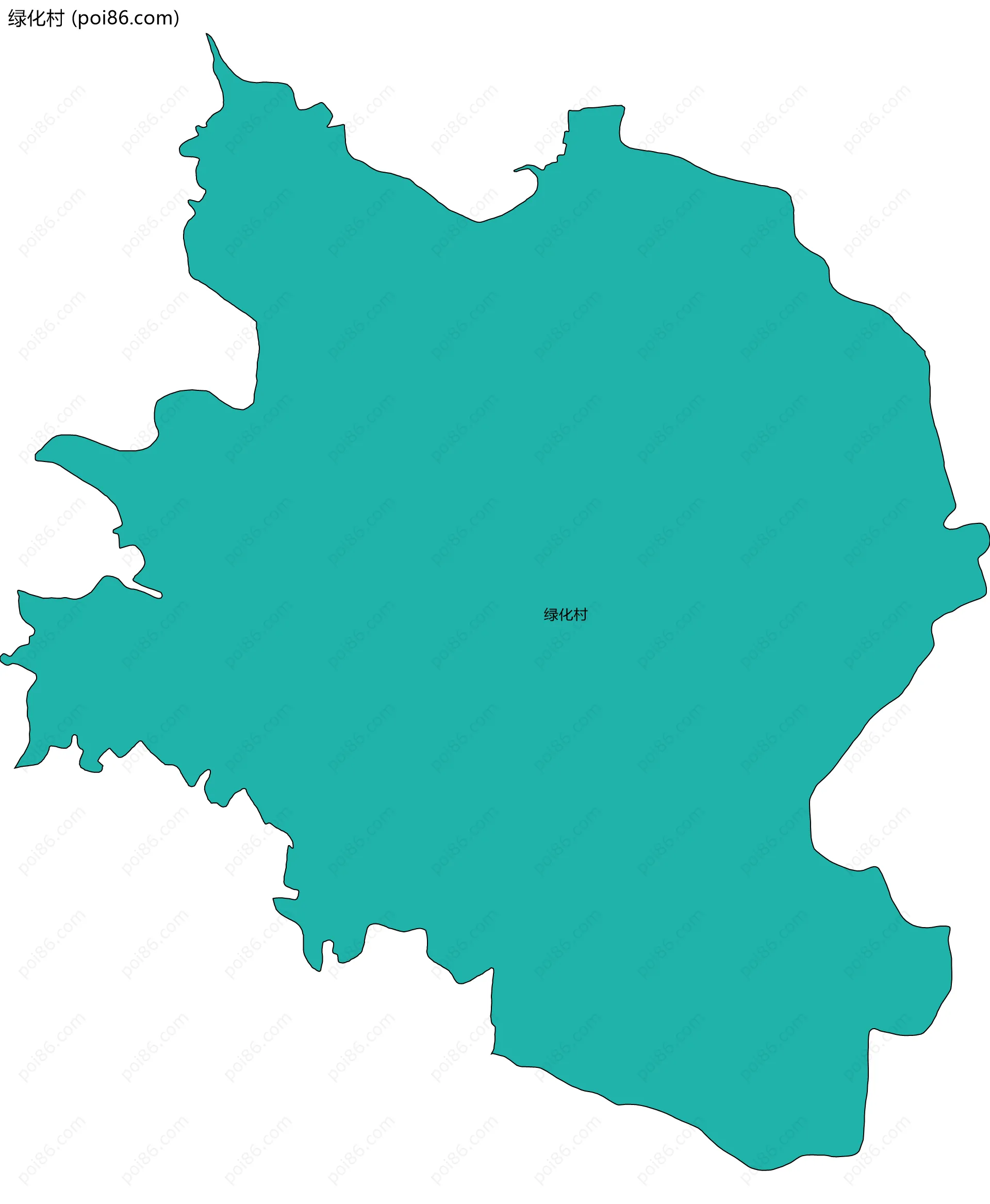 绿化村边界地图