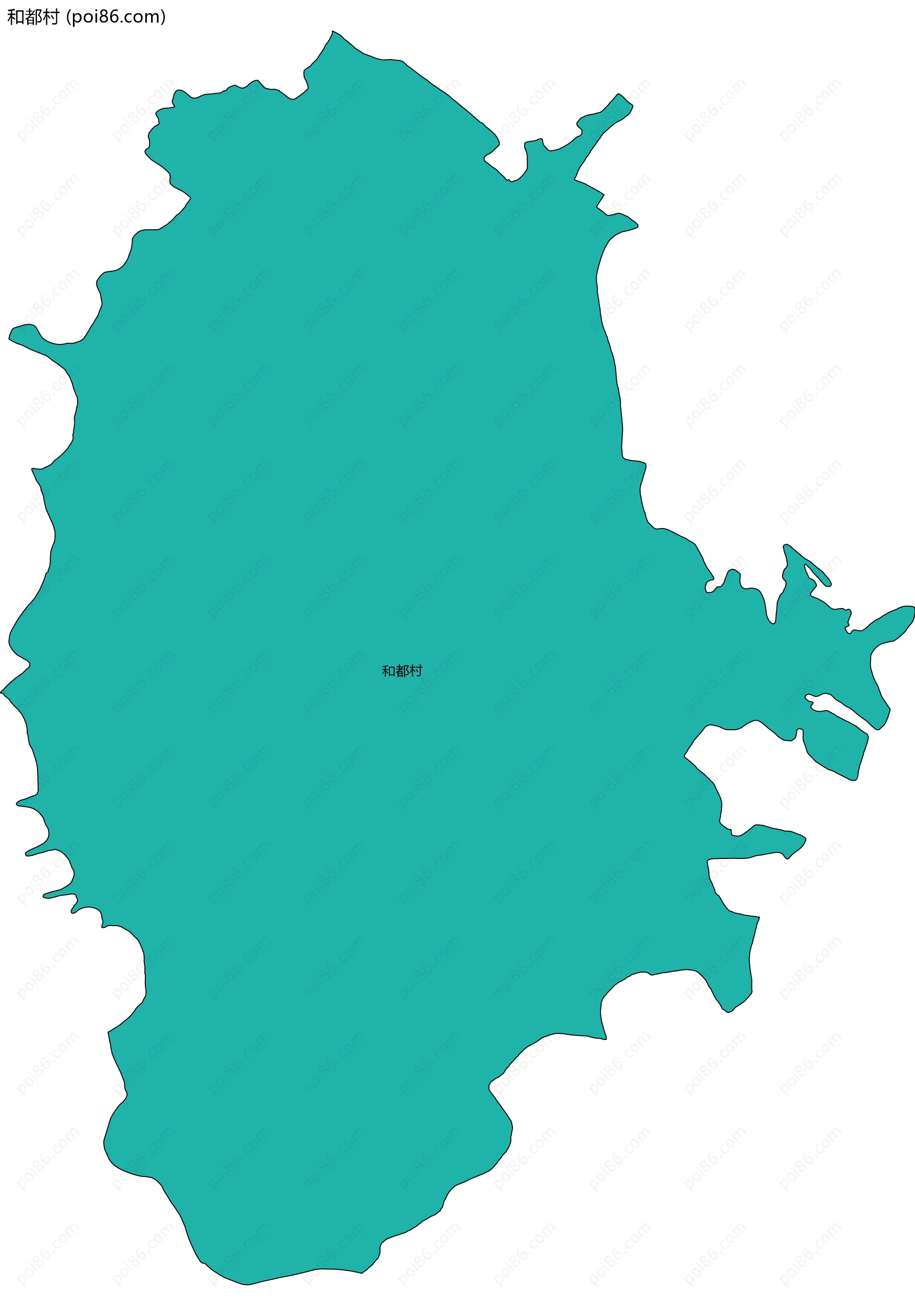 和都村边界地图