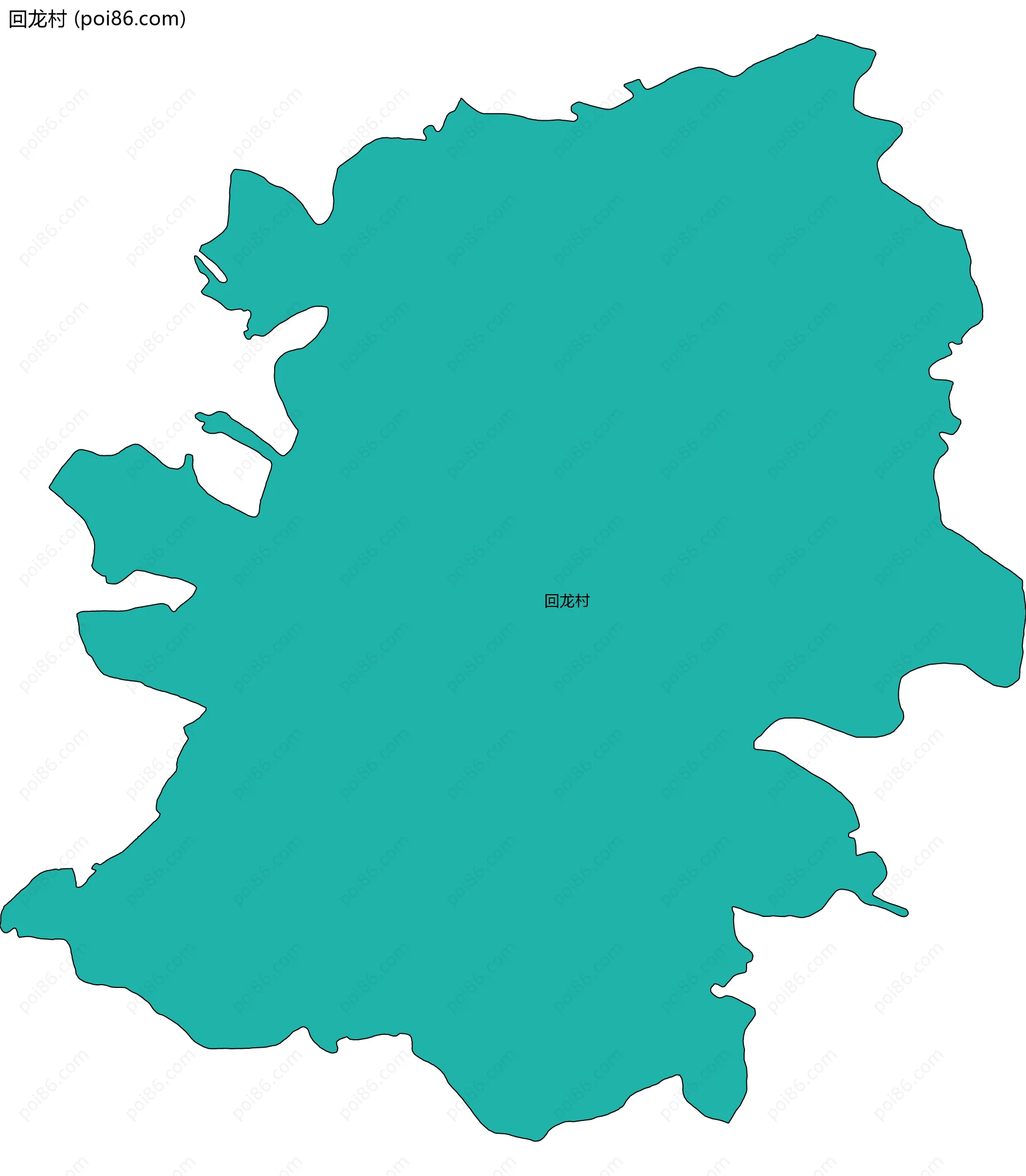 回龙村边界地图
