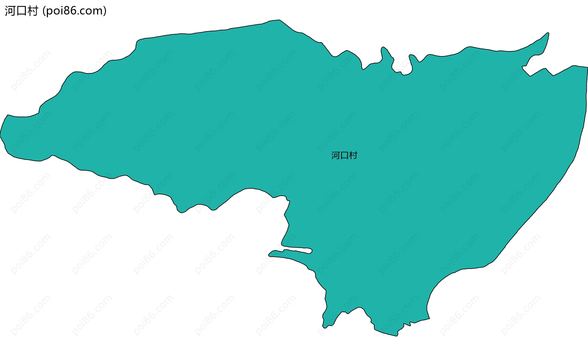 河口村边界地图