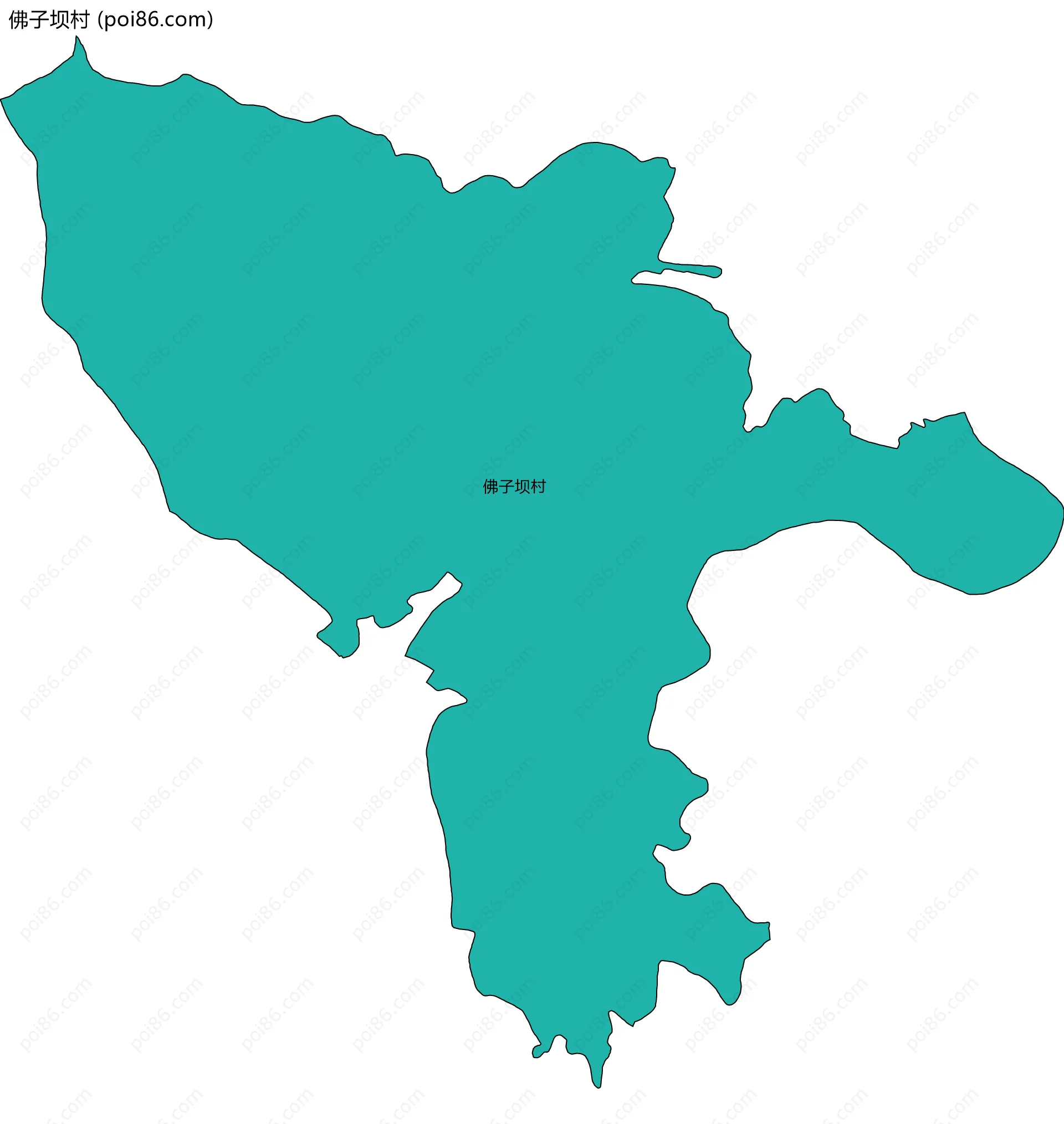 佛子坝村边界地图