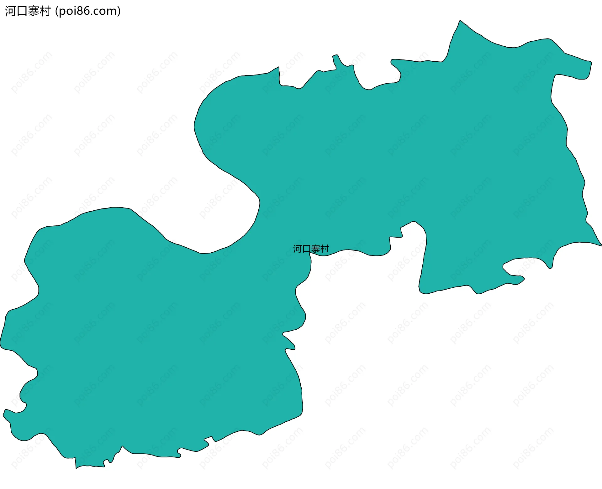 河口寨村边界地图