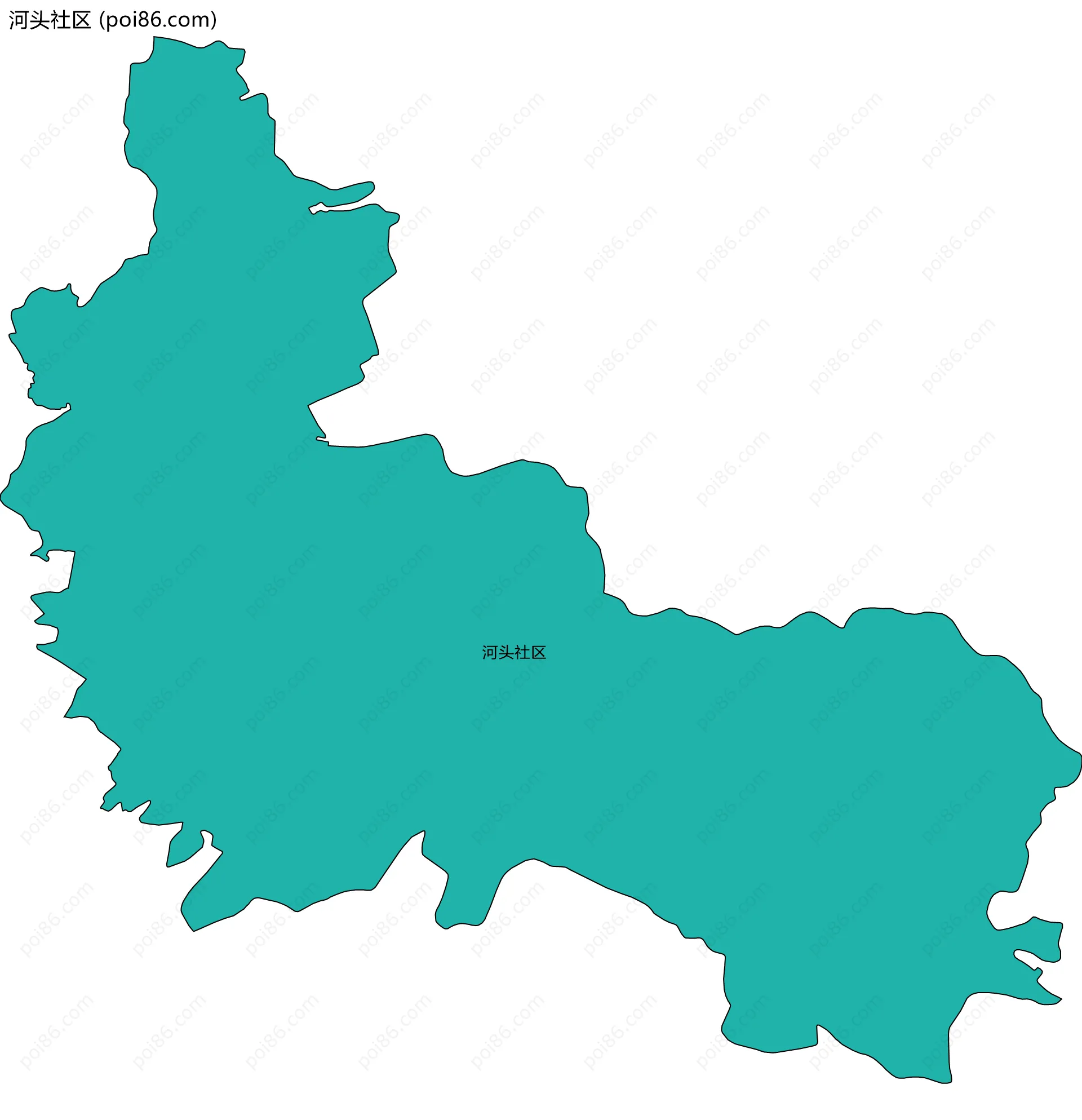 河头社区边界地图